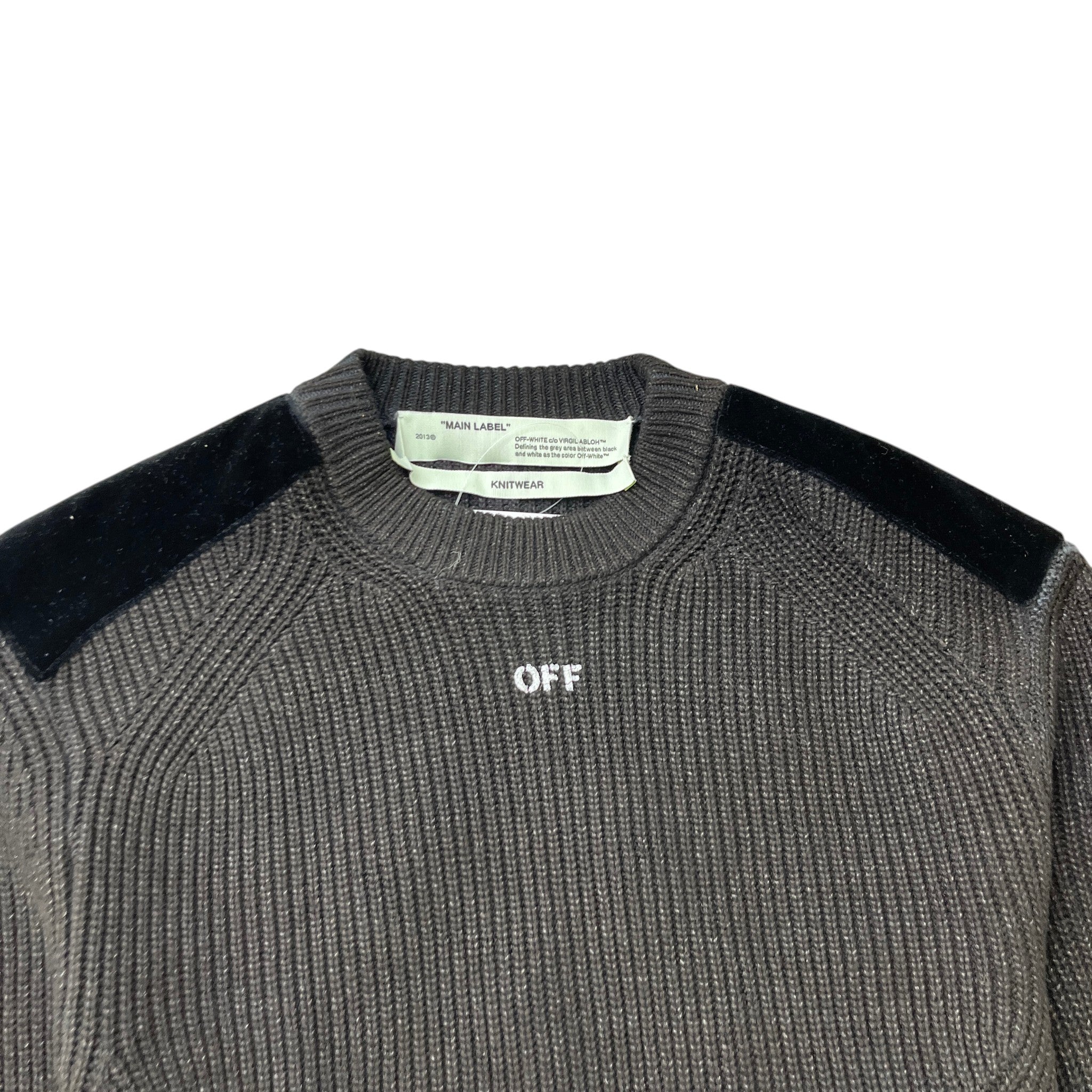 Men's Logo Knit Jumper Black Size M