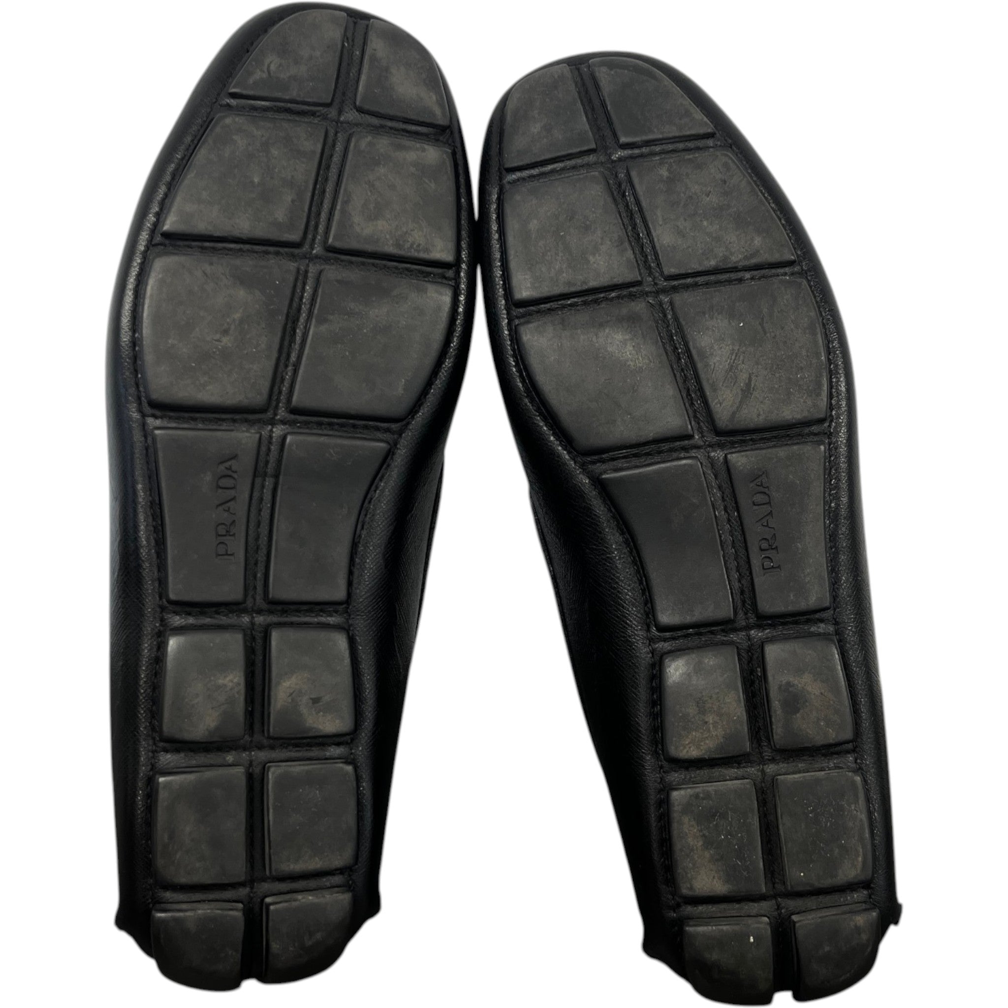 Men's Saffiano Driver Loafers Black Size EU 40.5 / UK 6.5
