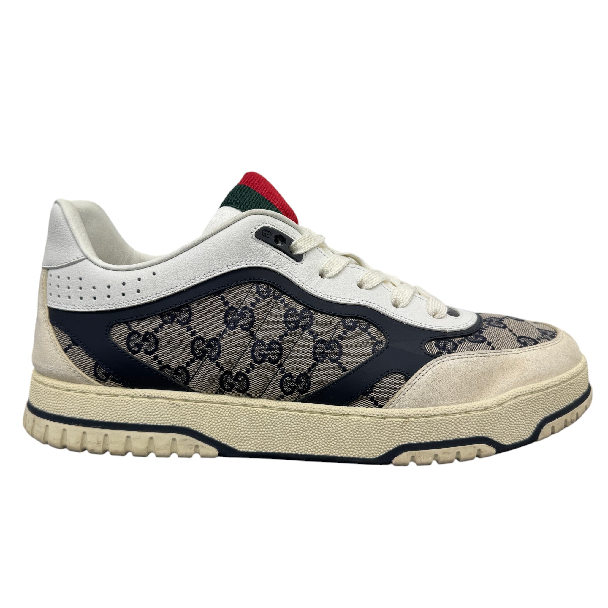 Men's Gg Supreme Re-Web Low Trainers Beige Size EU 45 / UK 11