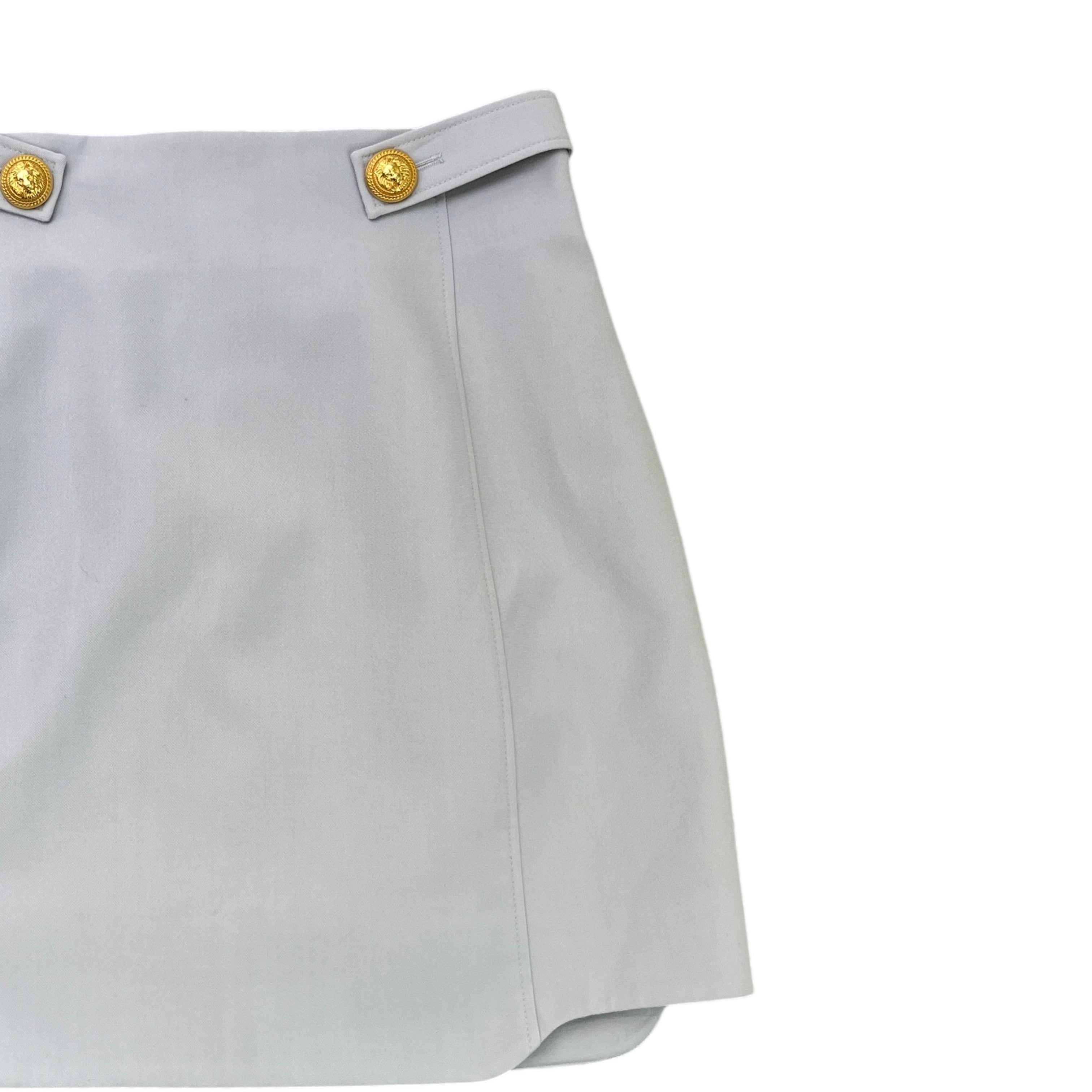 Women's Logo Buttons Skirts Blue Size UK10