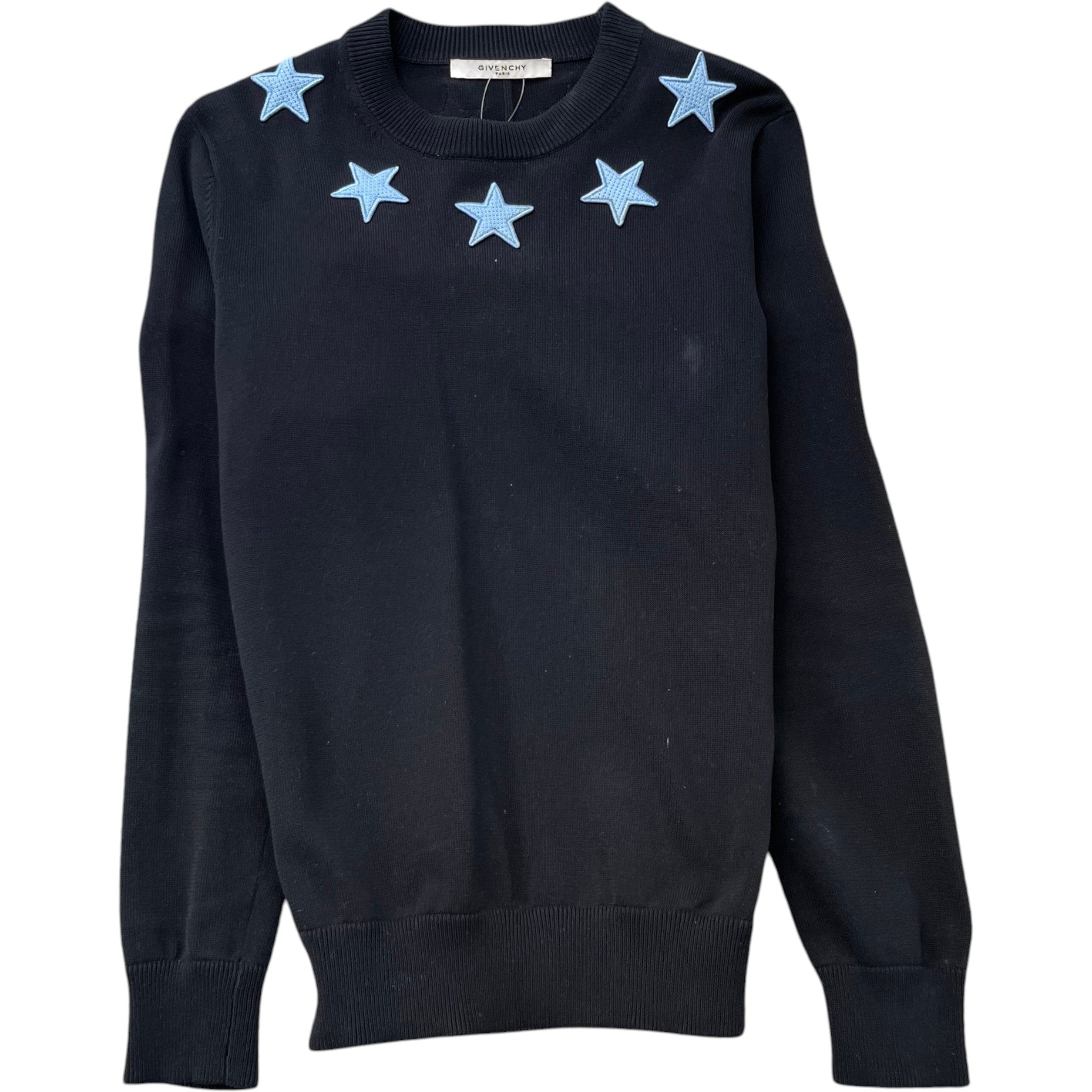 Men's Star Patch Jumper Black Size M
