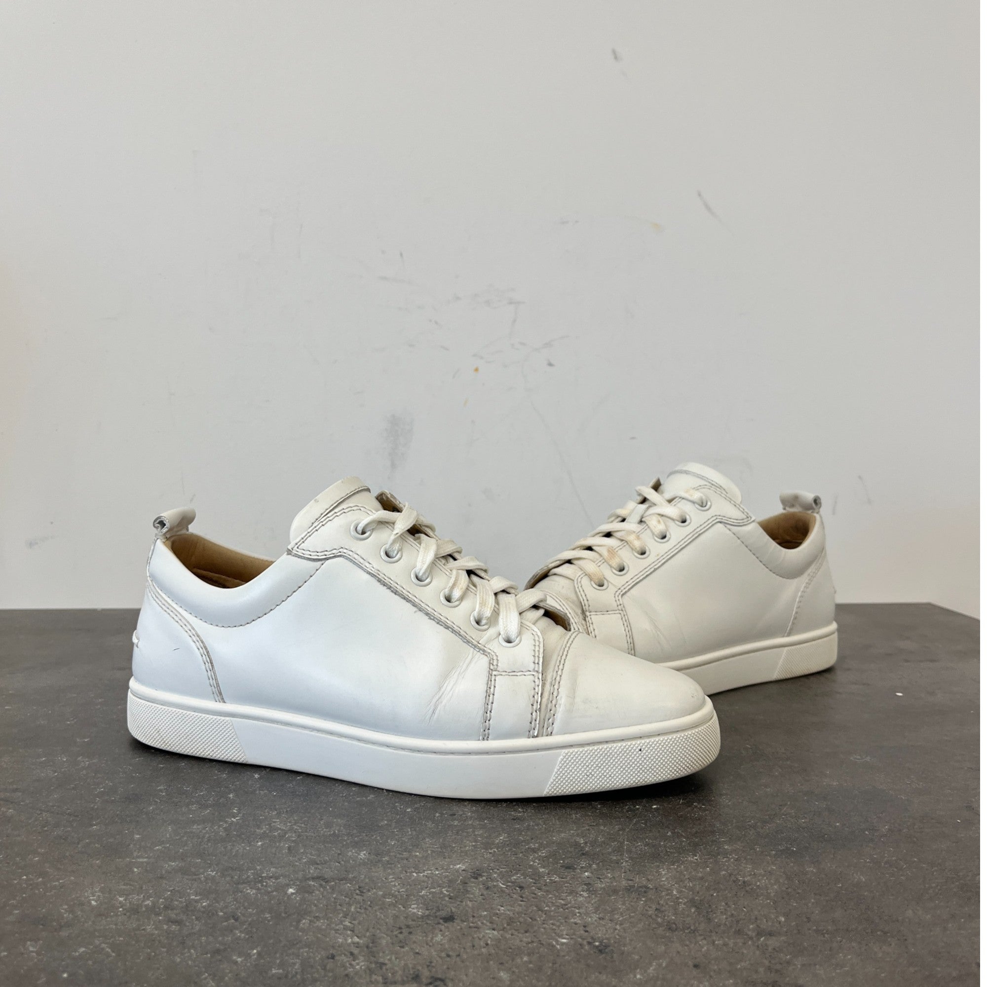 Men's Louis Junior Flat Low Trainers White Size EU 40 / UK 6