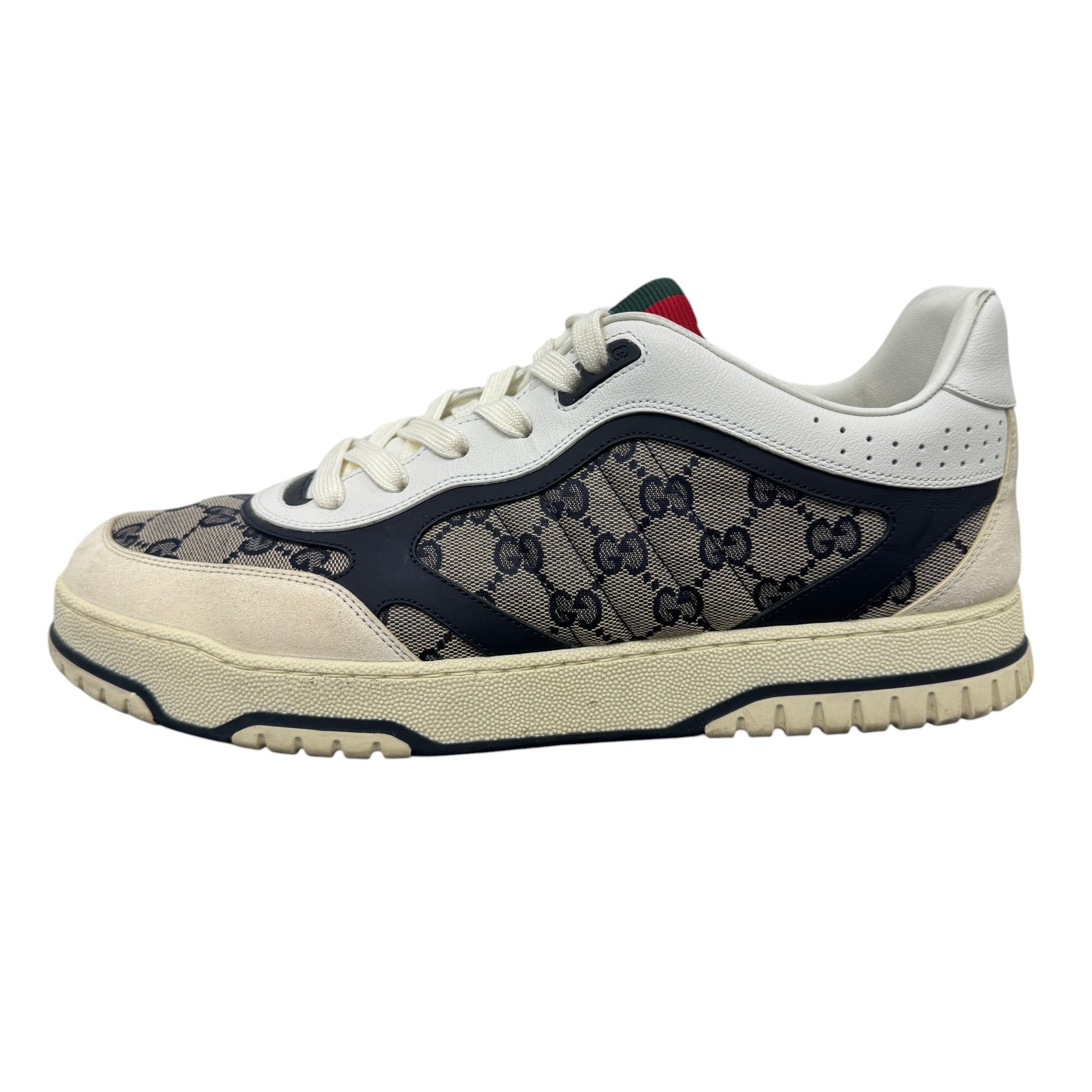 Men's Gg Supreme Re-Web Low Trainers Beige Size EU 45 / UK 11