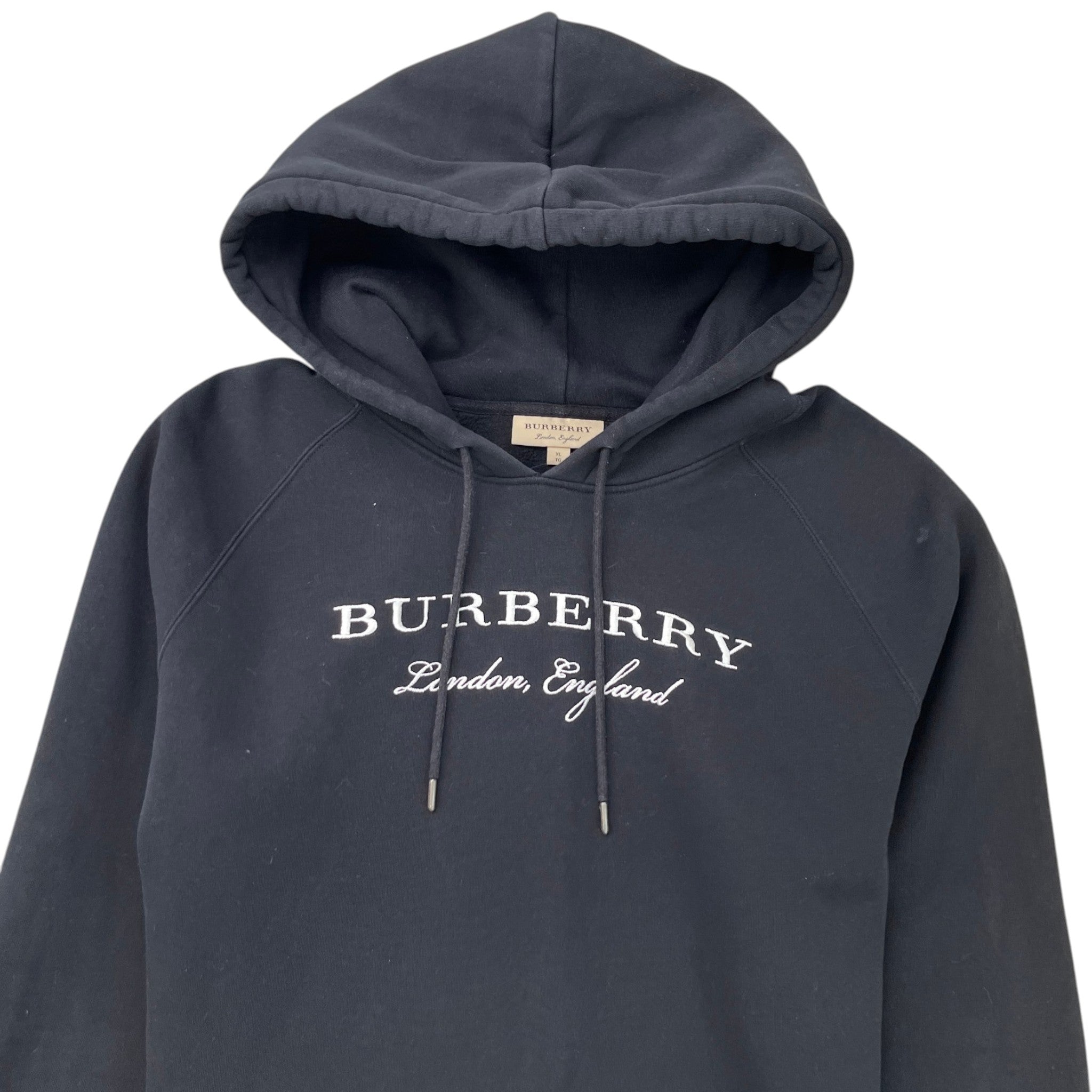 Men's Embroidered Logo Hoodie Black Size XL