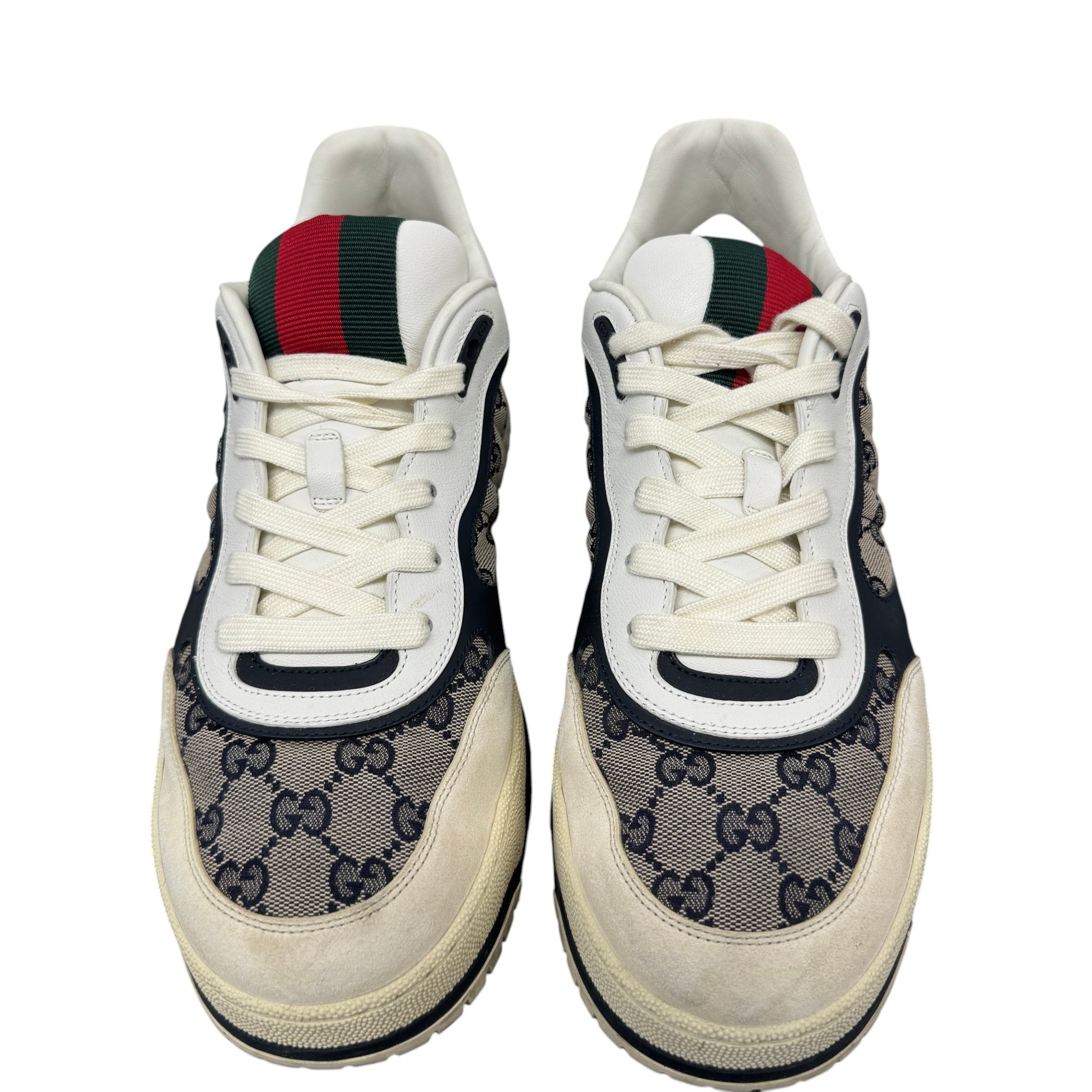 Men's Gg Supreme Re-Web Low Trainers Beige Size EU 45 / UK 11