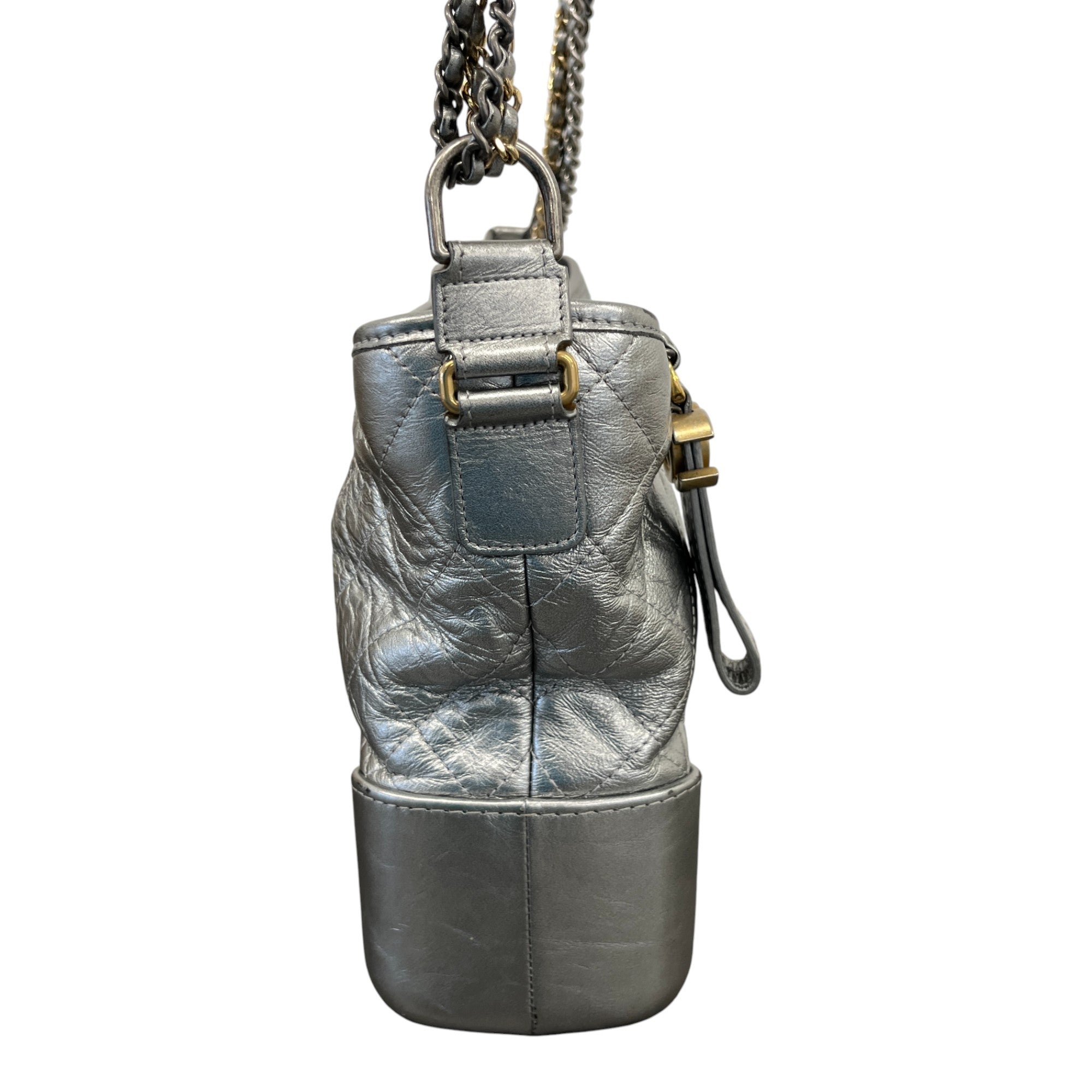 Women's Medium Gabrielle Hobo Handbag Silver