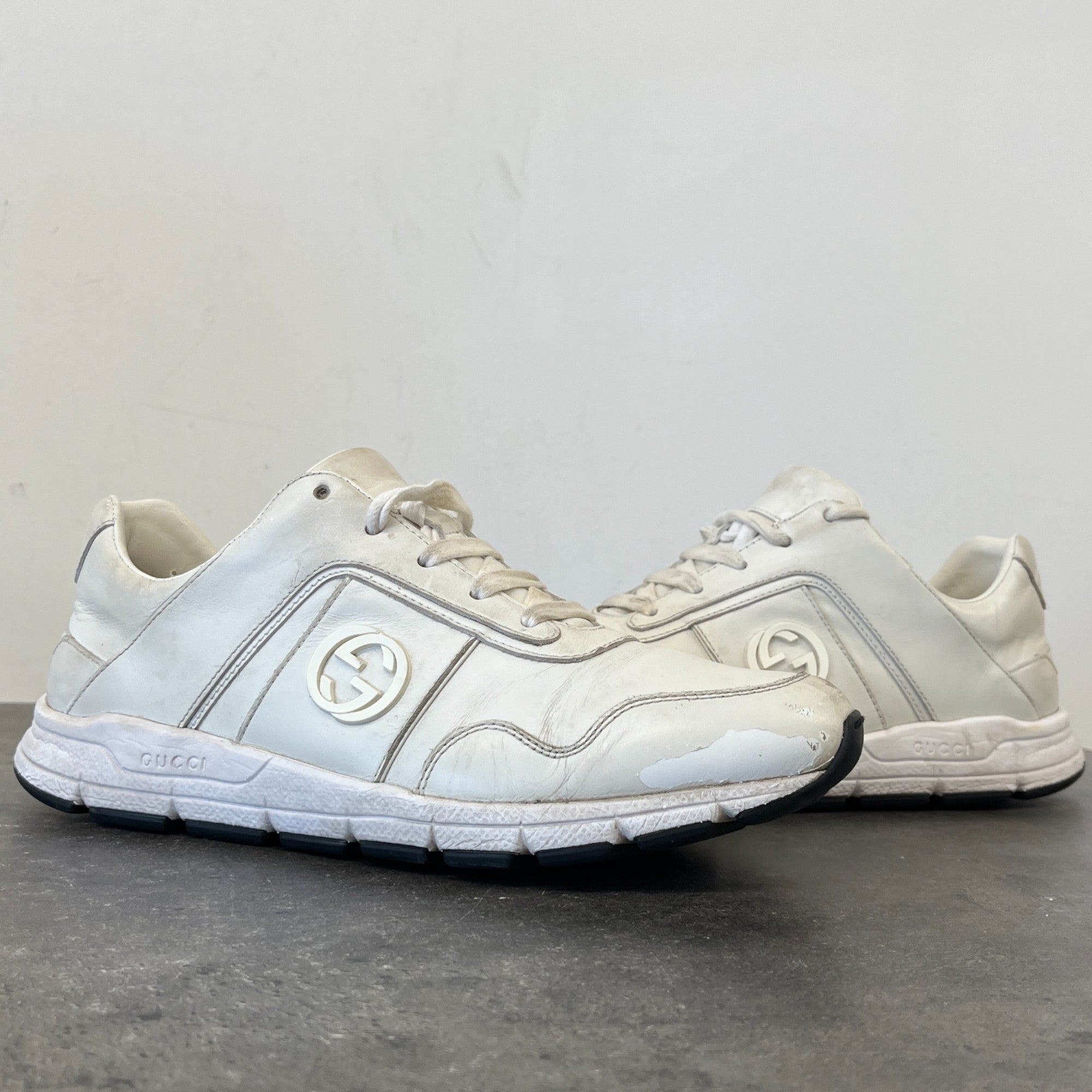 Women's Gg Logo Low Trainers White Size EU 38 / UK 5
