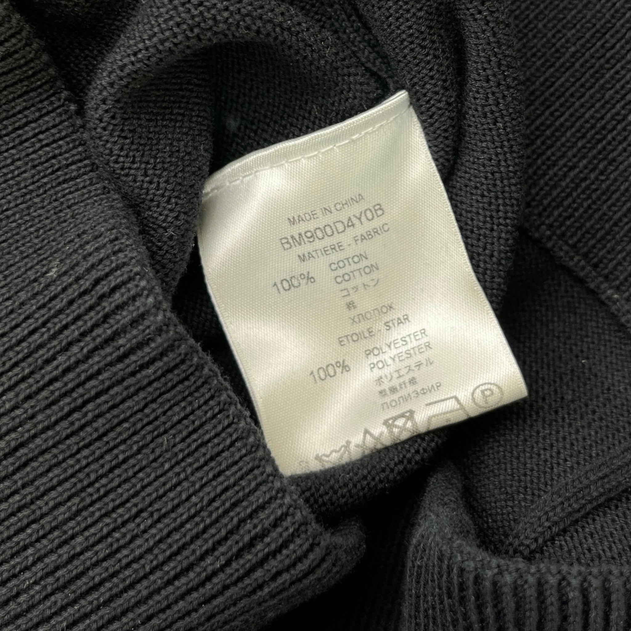 Men's Star Patch Jumper Black Size M
