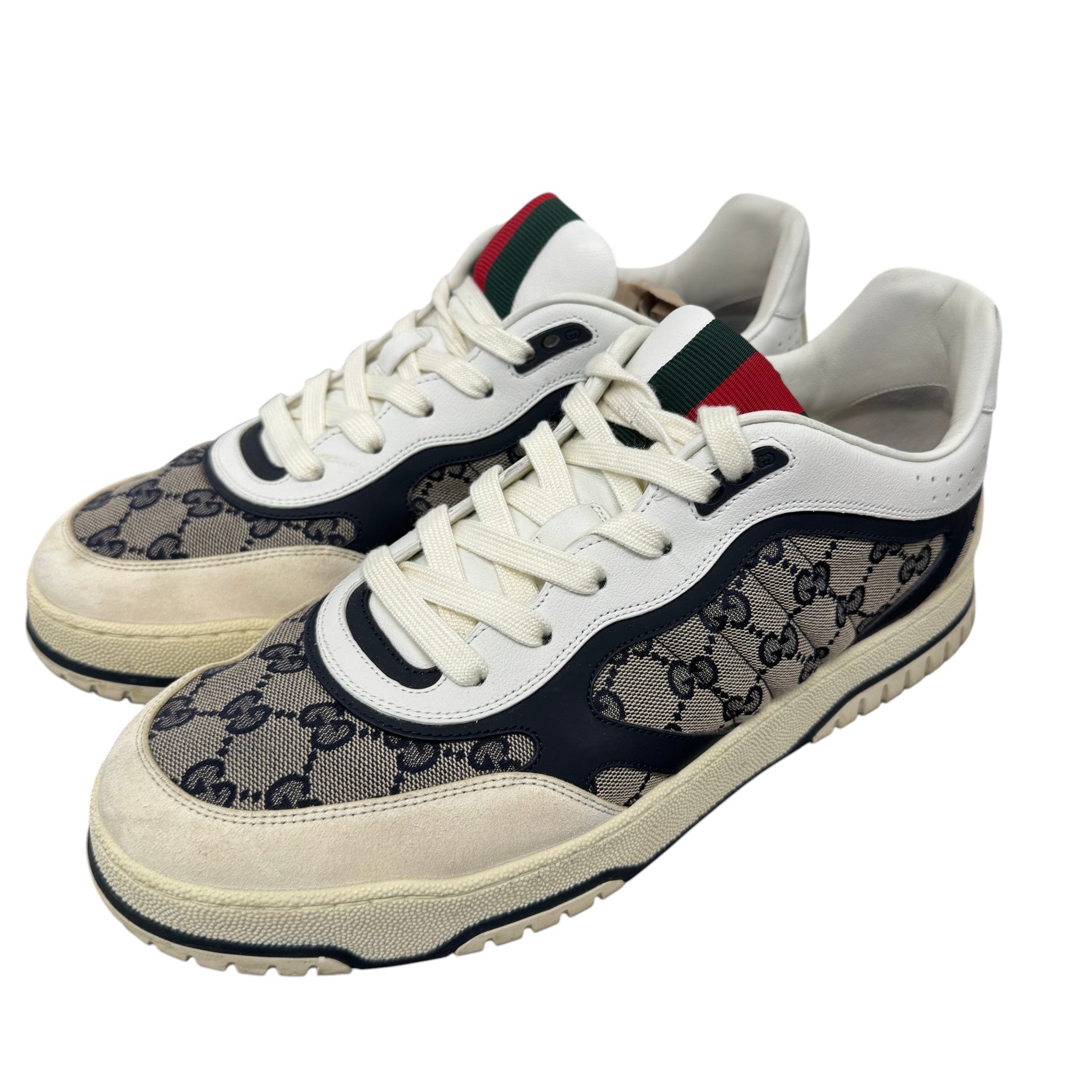 Men's Gg Supreme Re-Web Low Trainers Beige Size EU 45 / UK 11