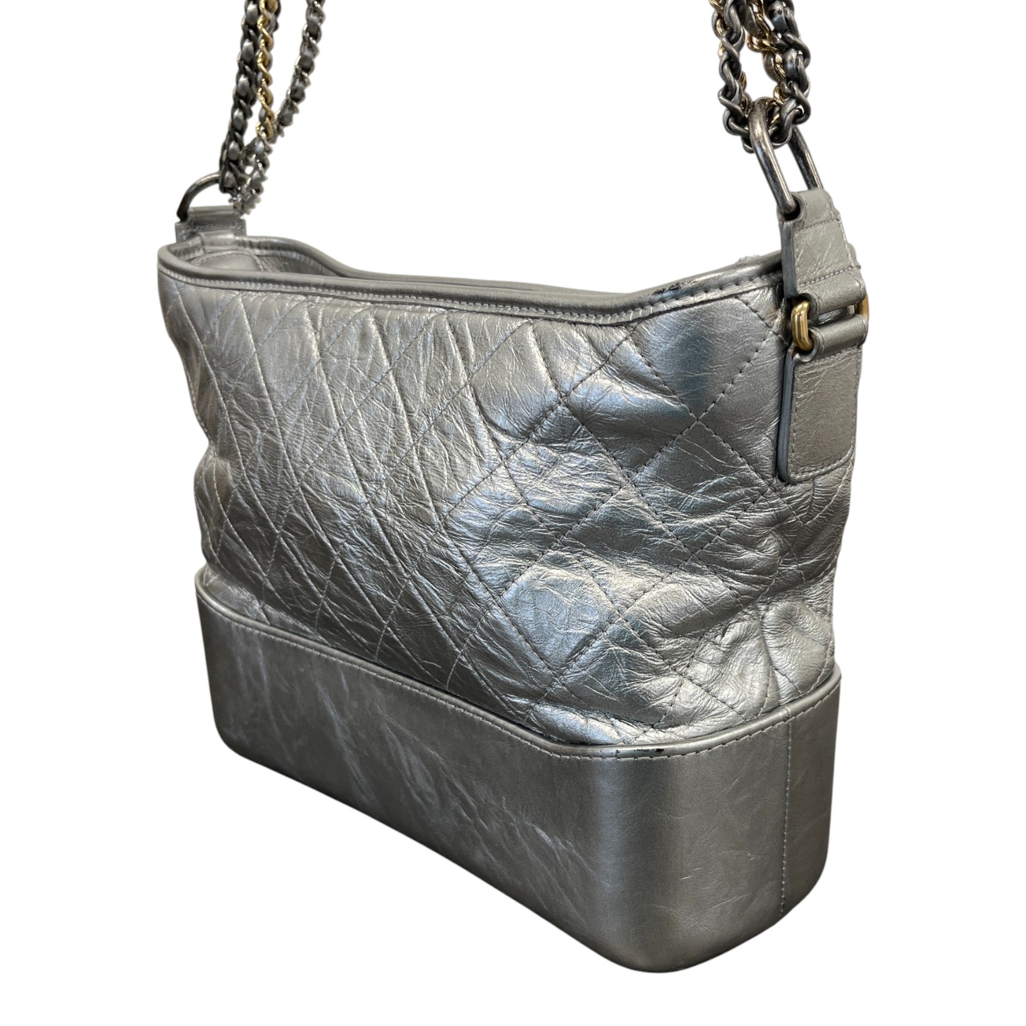 Women's Medium Gabrielle Hobo Handbag Silver