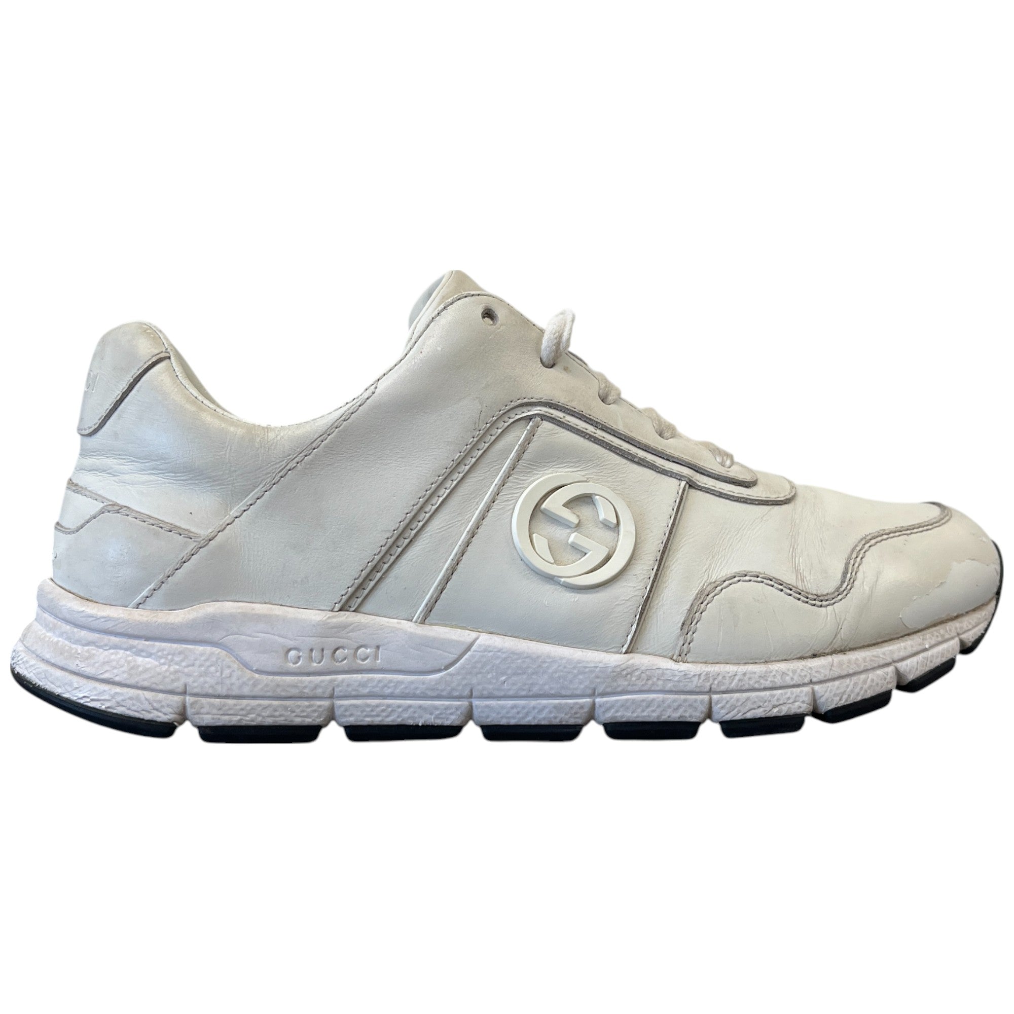 Women's Gg Logo Low Trainers White Size EU 38 / UK 5