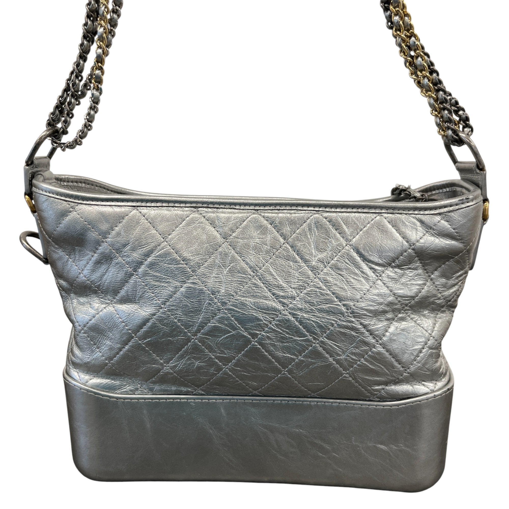 Women's Medium Gabrielle Hobo Handbag Silver