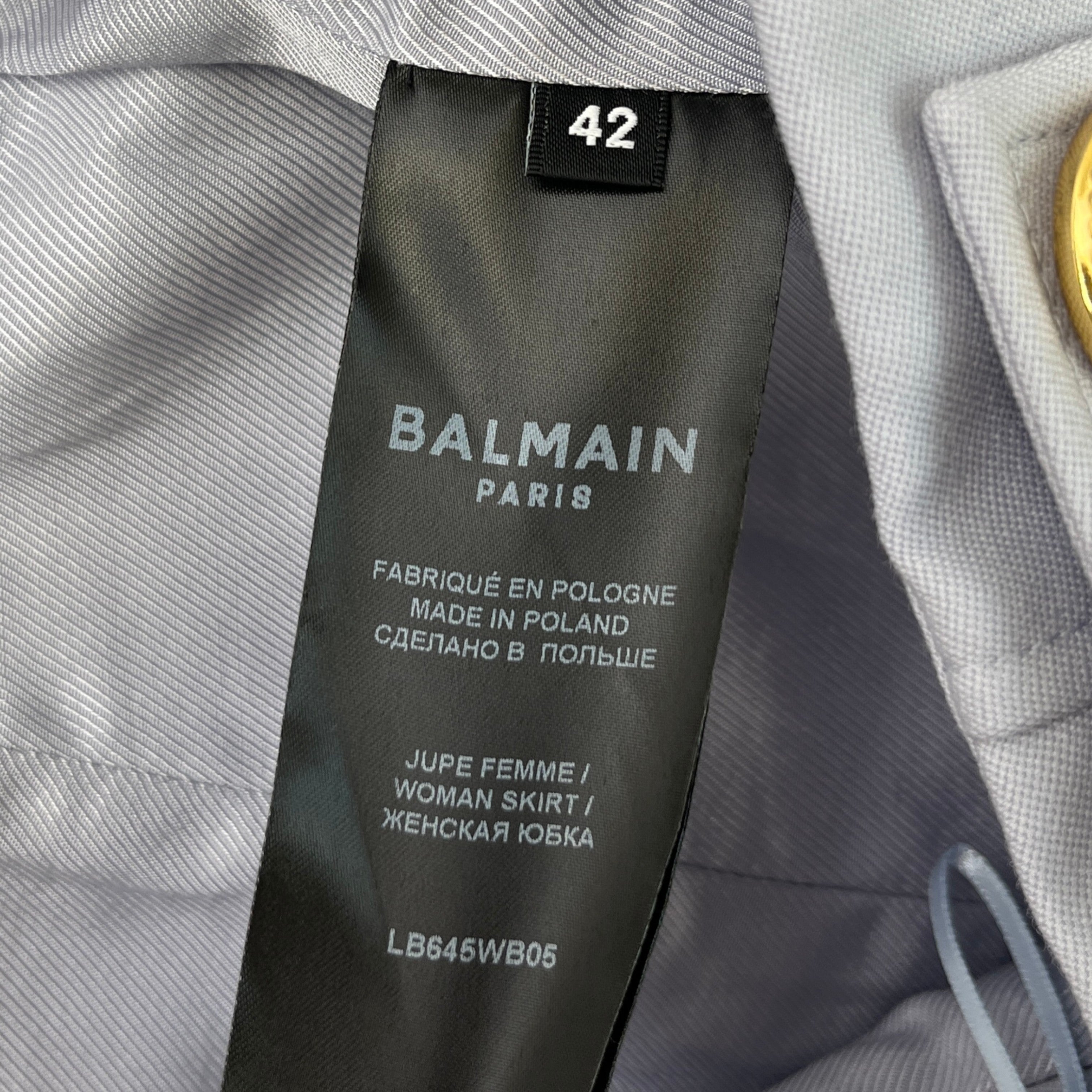 Women's Logo Buttons Skirts Blue Size UK10