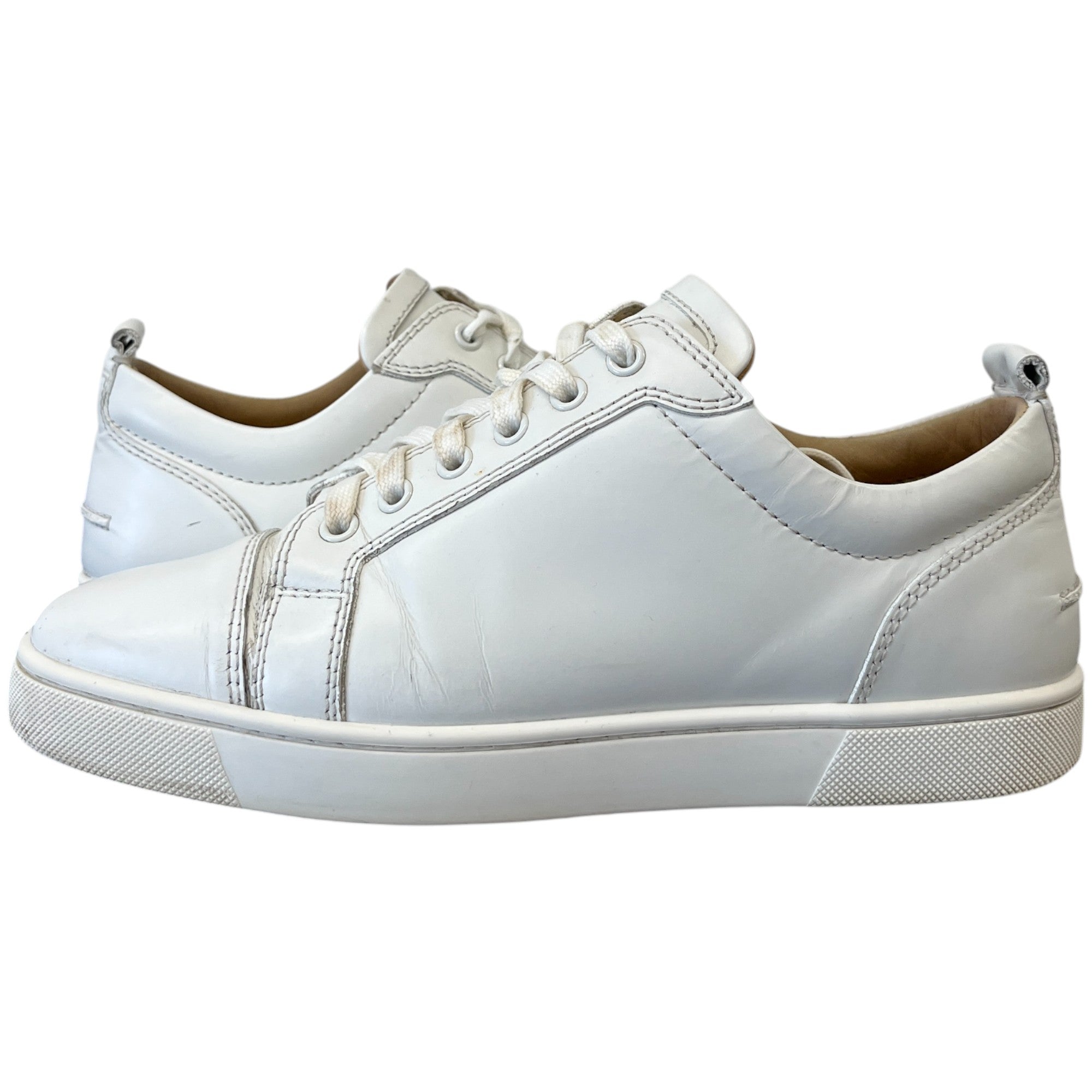 Men's Louis Junior Flat Low Trainers White Size EU 40 / UK 6