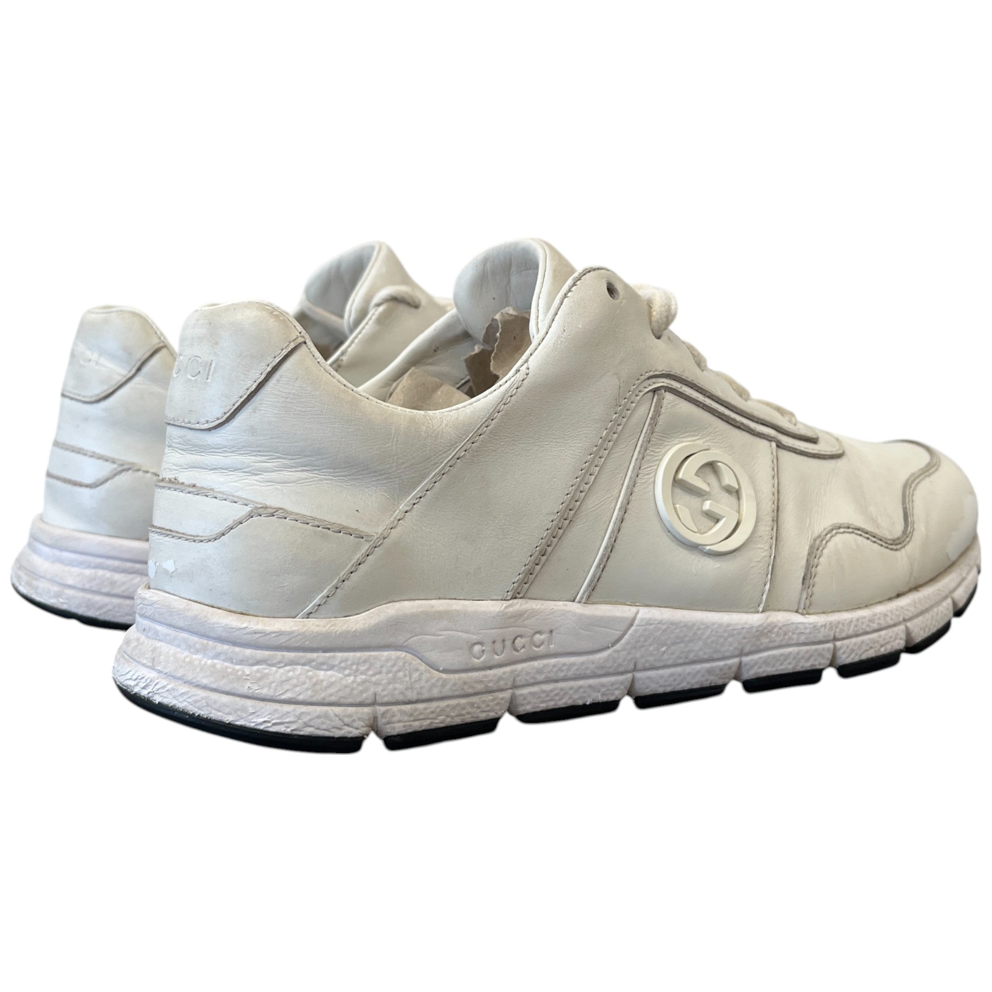 Women's Gg Logo Low Trainers White Size EU 38 / UK 5