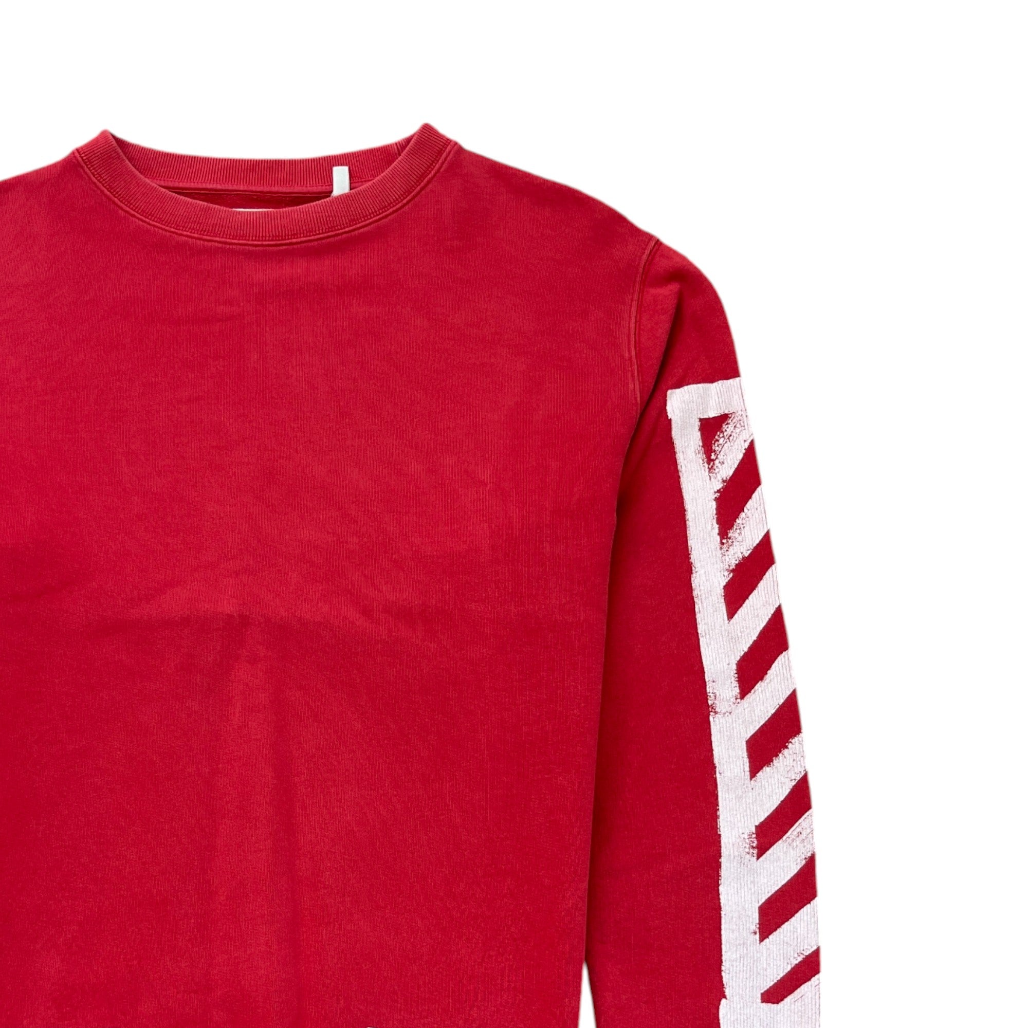 Men's Diagonal Logo Sweatshirt Red Size S