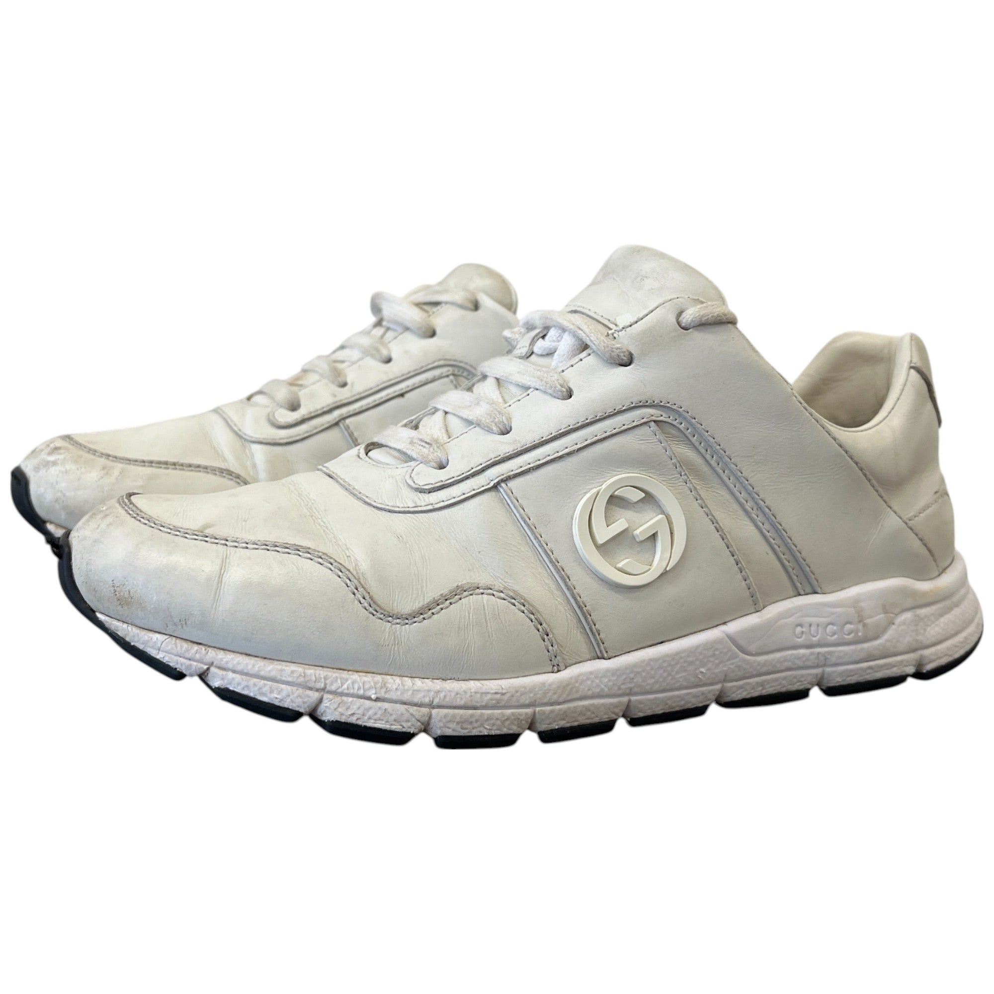 Women's Gg Logo Low Trainers White Size EU 38 / UK 5