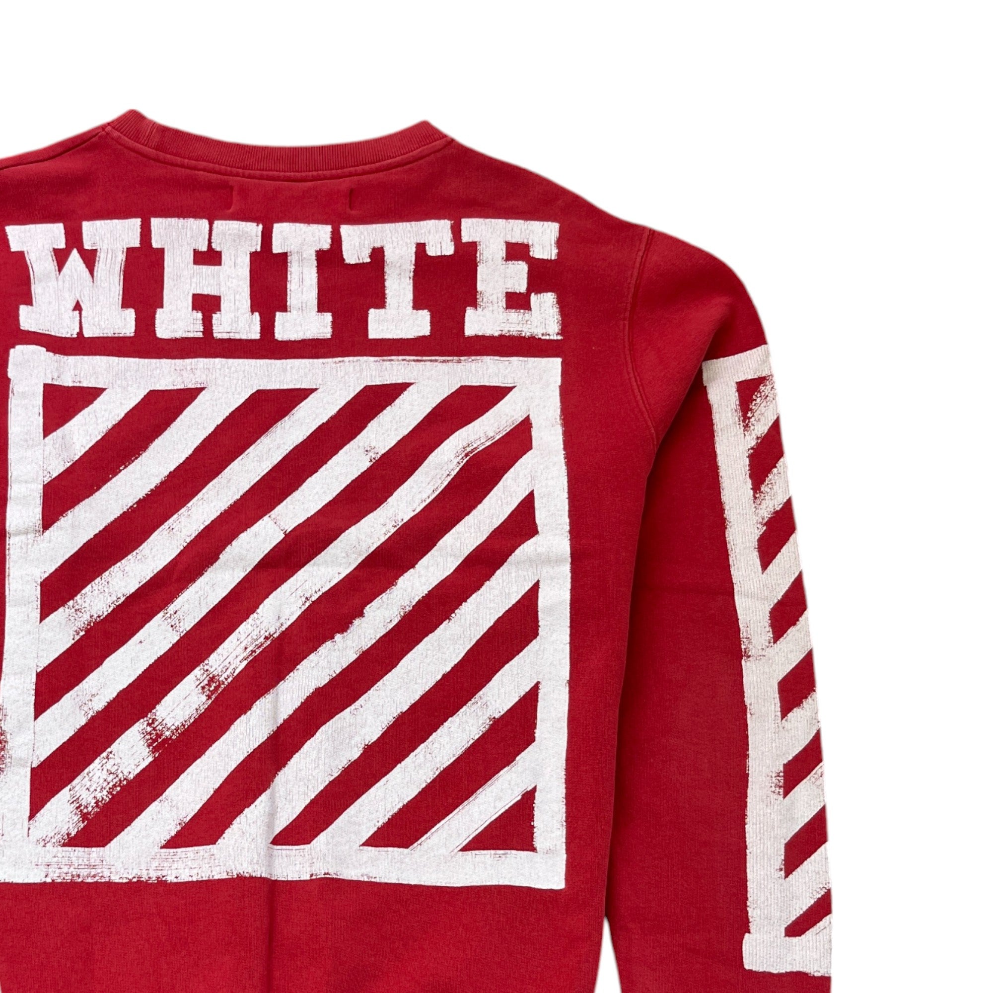 Men's Diagonal Logo Sweatshirt Red Size S