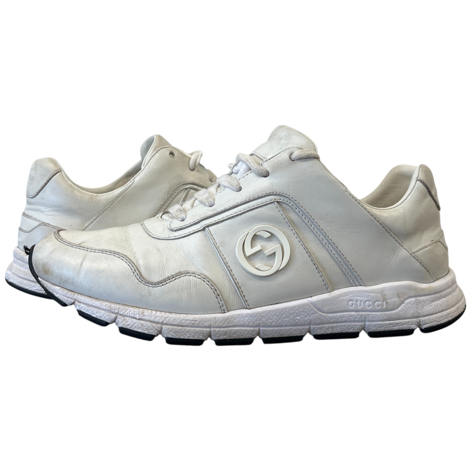 Women's Gg Logo Low Trainers White Size EU 38 / UK 5