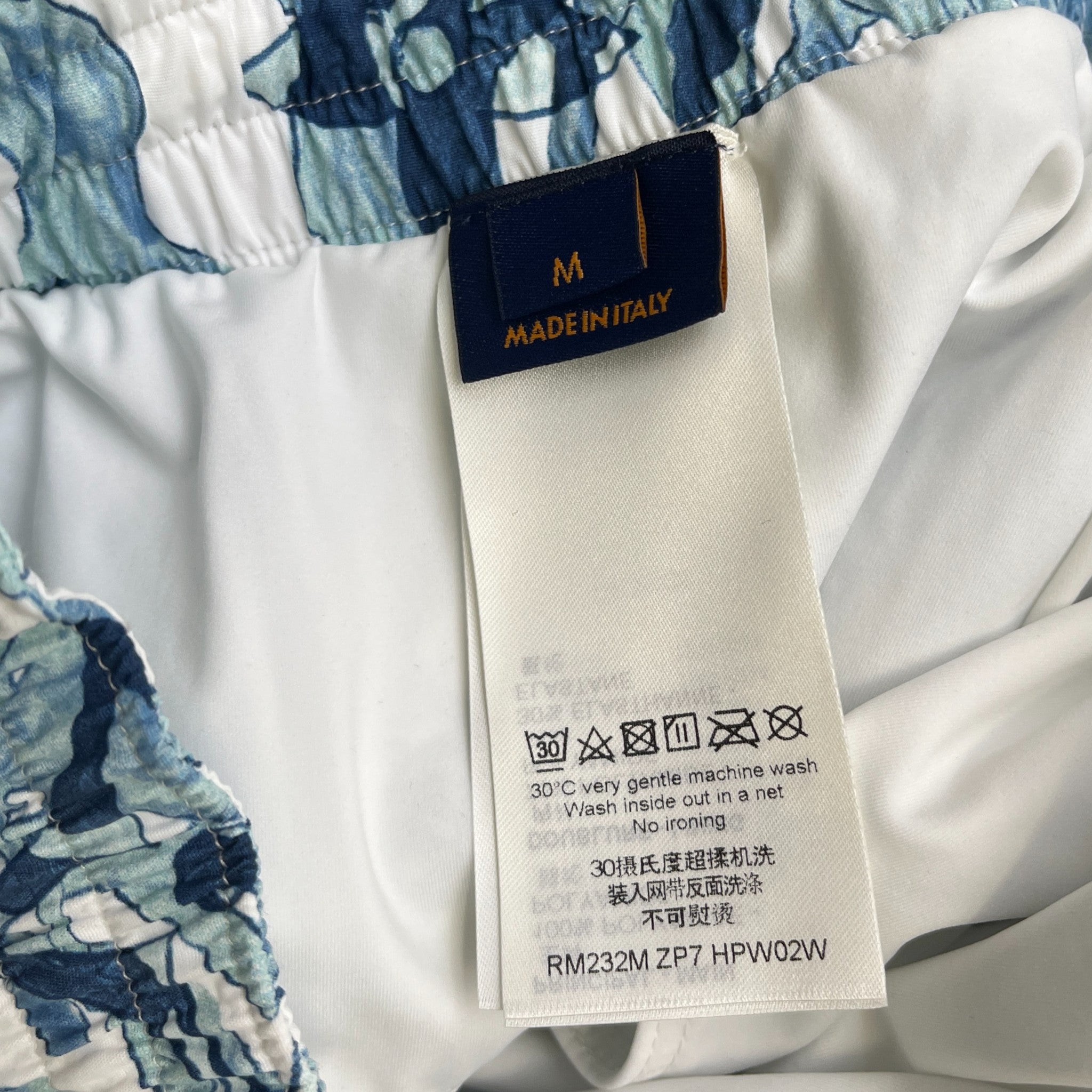 Men's Monogram Swim Shorts Blue Size M