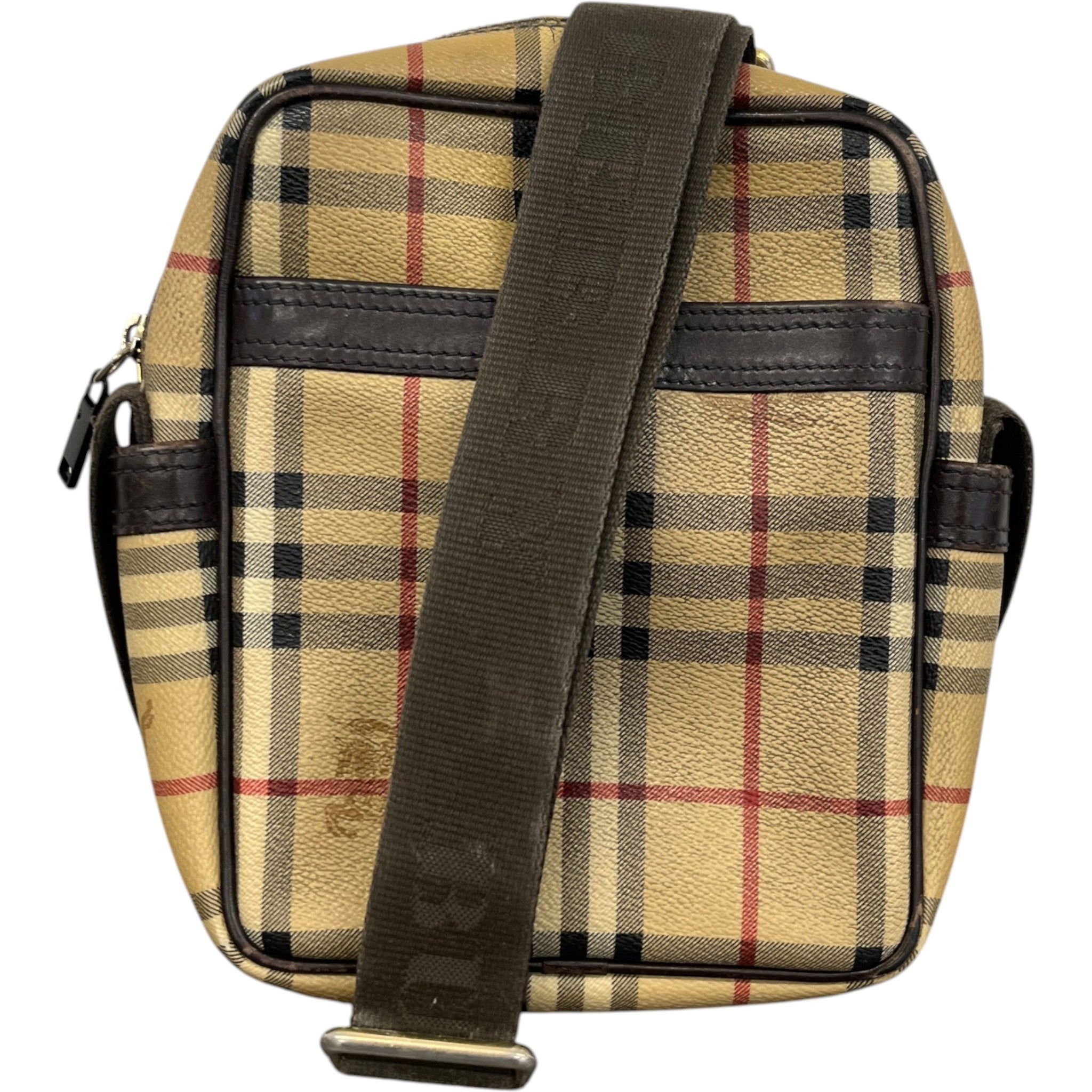 Men's Nova Check Crossbody Bag Brown