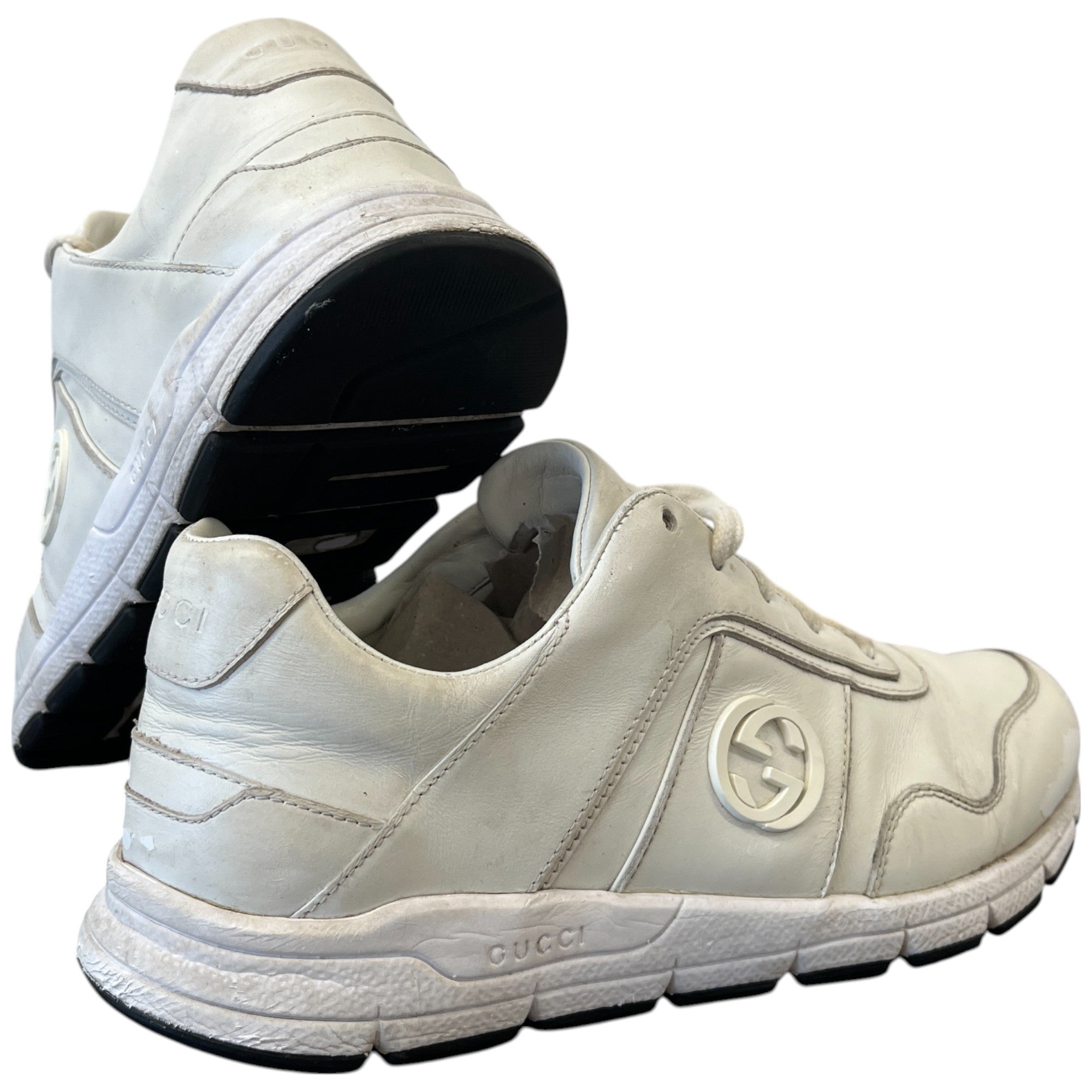 Women's Gg Logo Low Trainers White Size EU 38 / UK 5