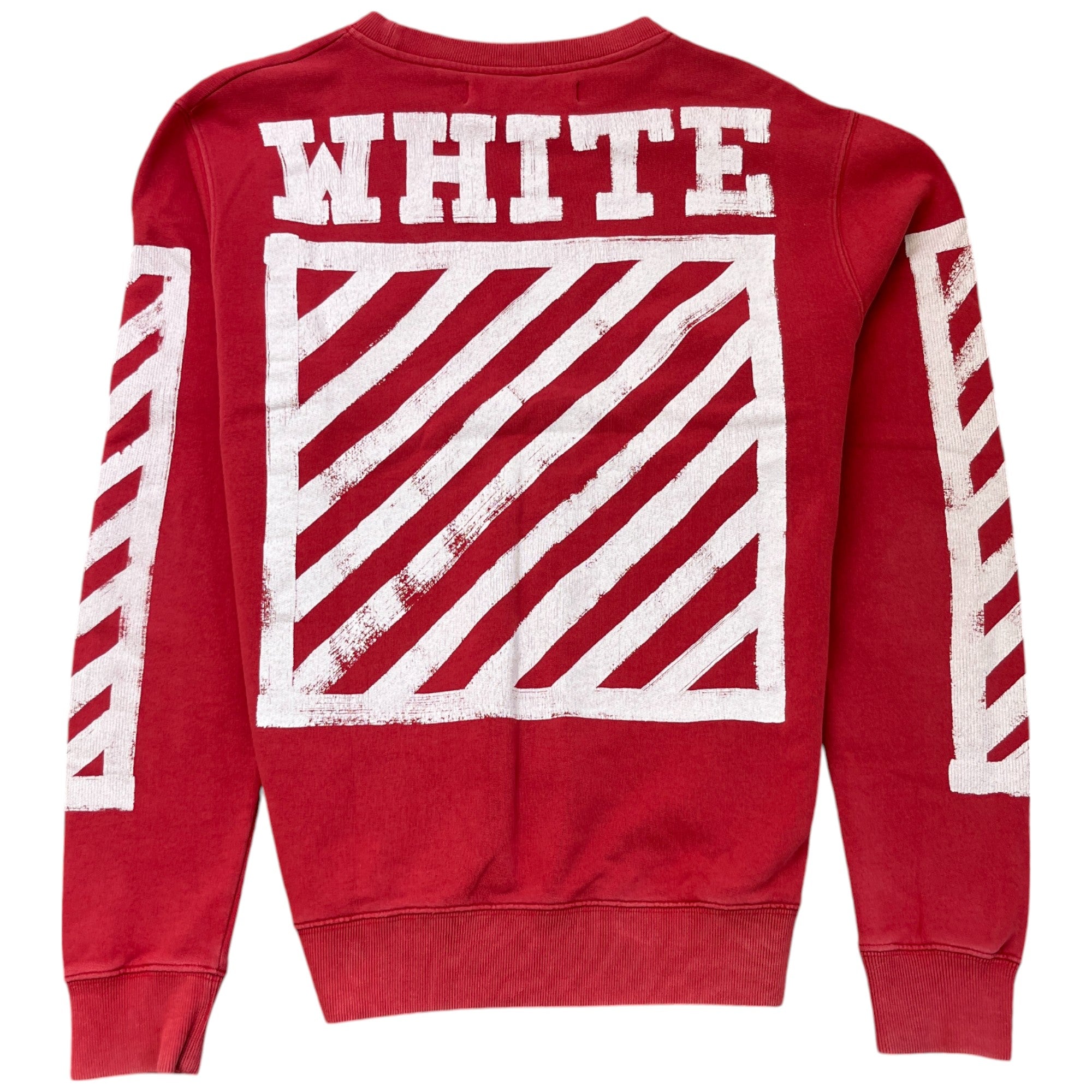 Men's Diagonal Logo Sweatshirt Red Size S