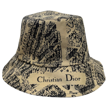 Women's Reversible Teddy-D Oblique Bucket Hat Beige