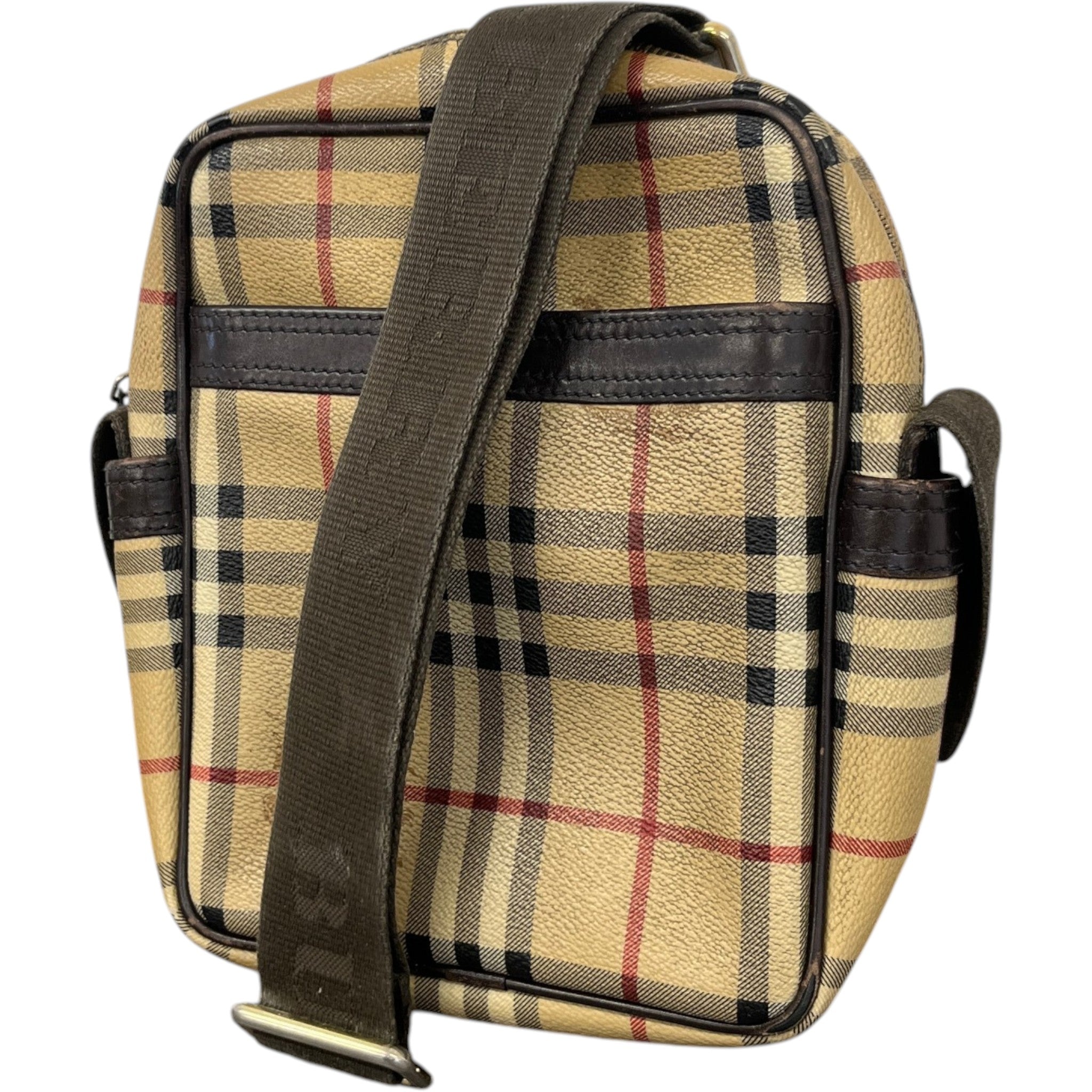 Men's Nova Check Crossbody Bag Brown