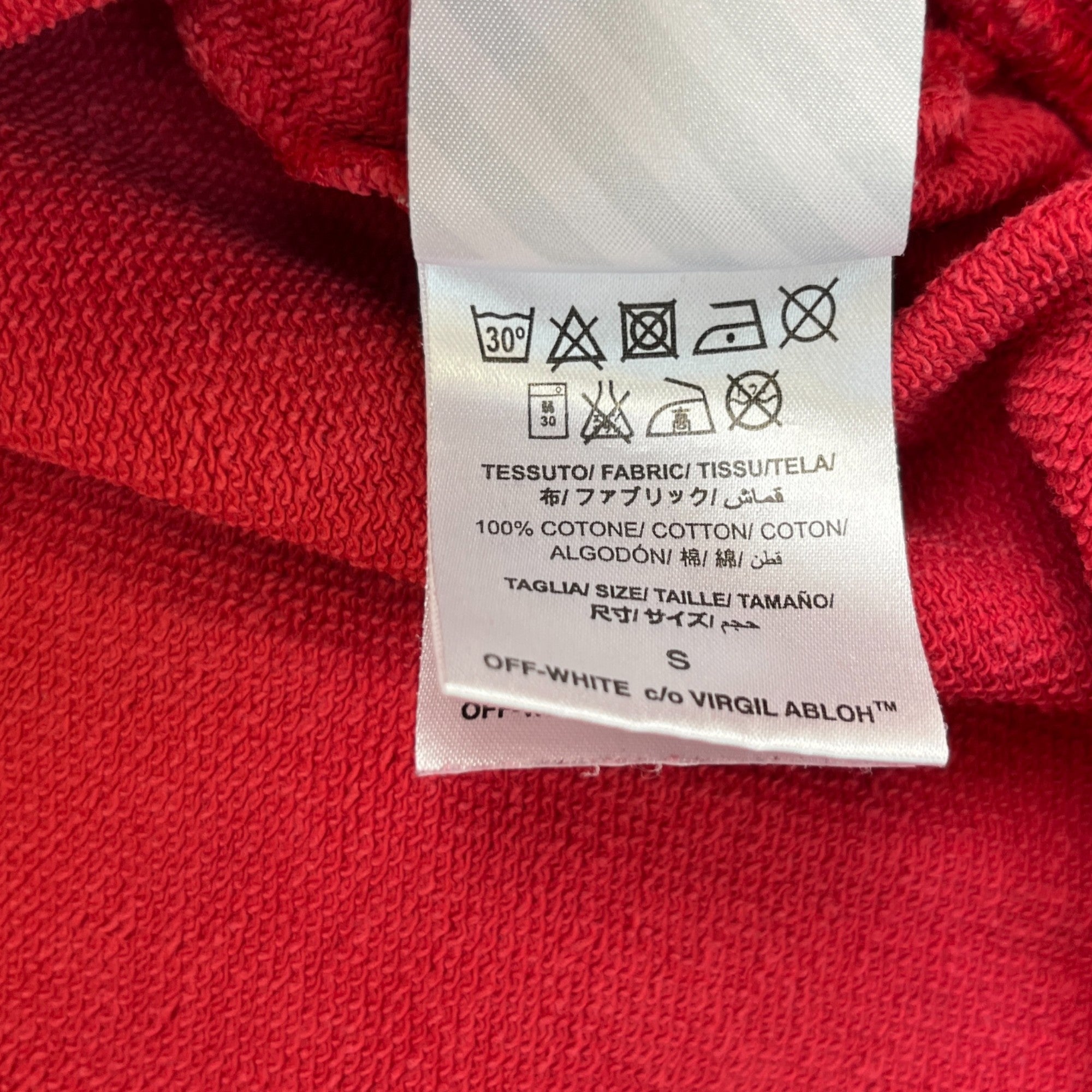 Men's Diagonal Logo Sweatshirt Red Size S