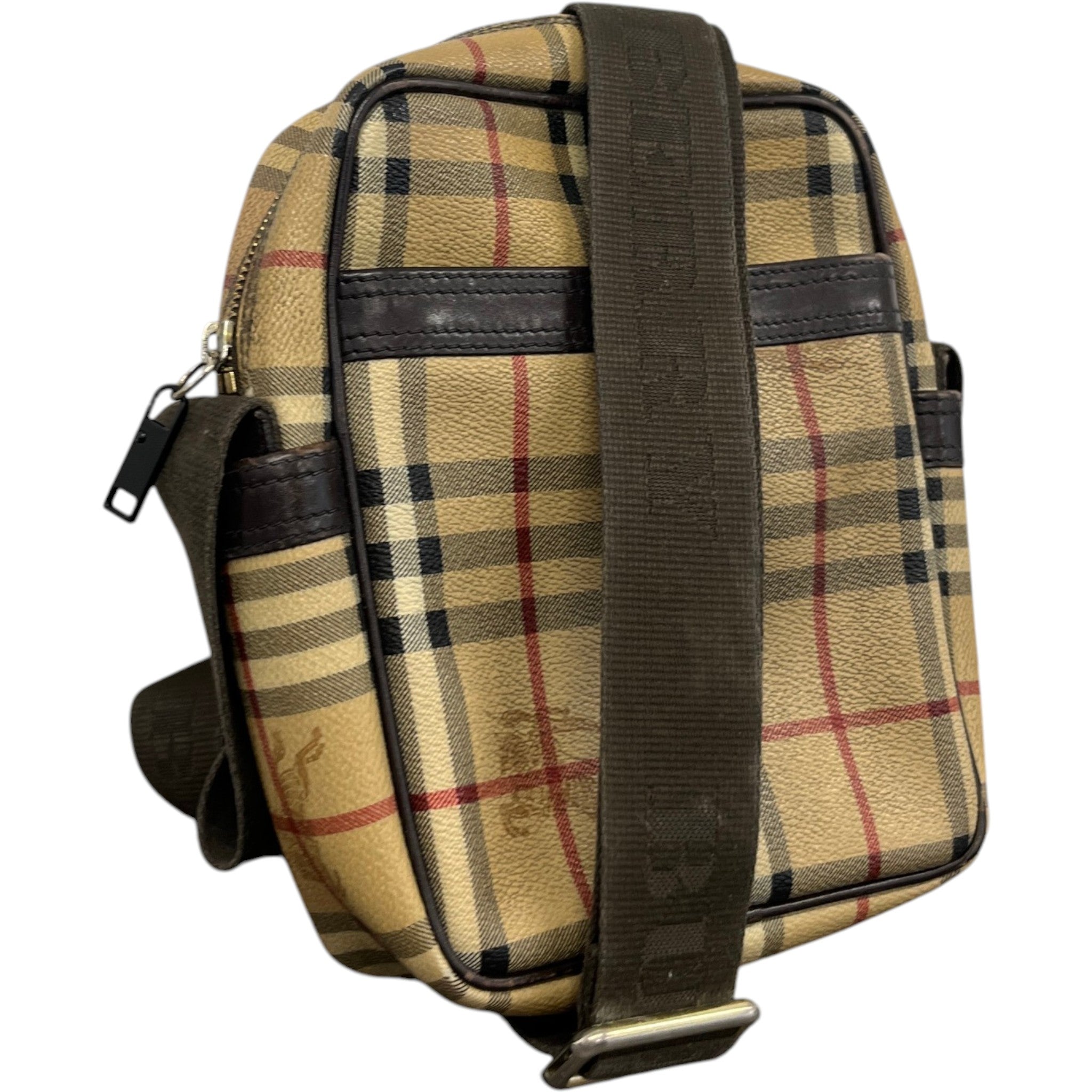 Men's Nova Check Crossbody Bag Brown
