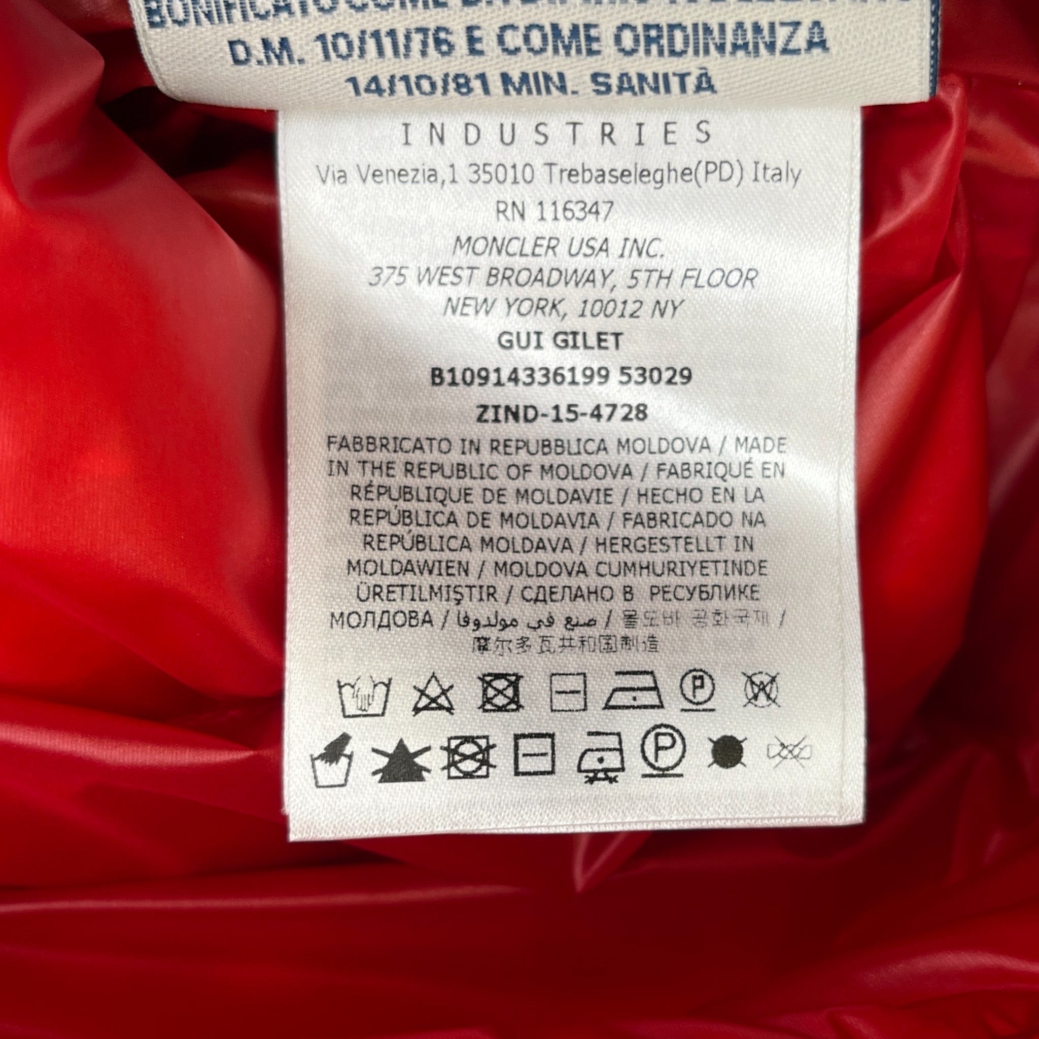 Men's Gui Gilet Red Size 4 / XL