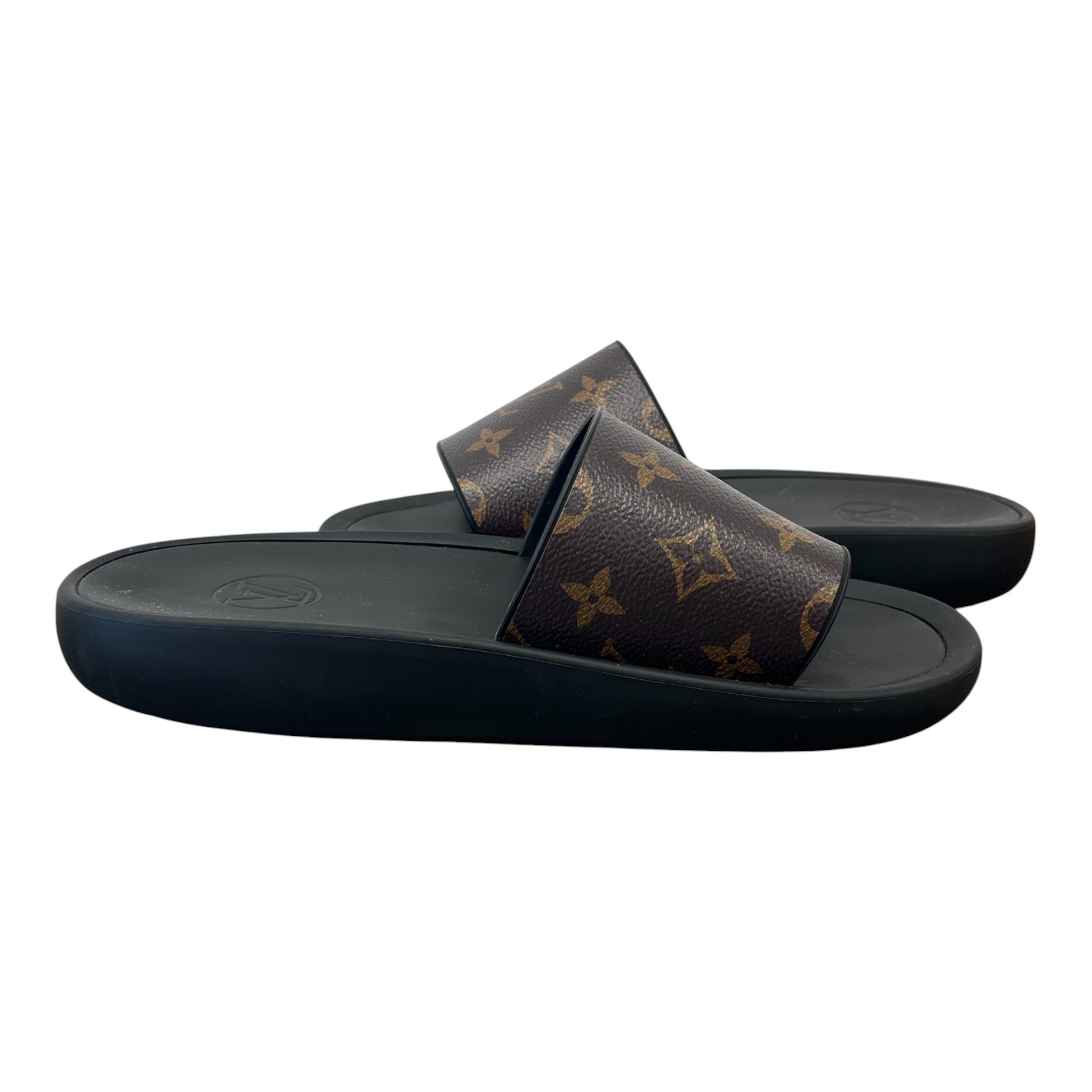 Women's Monogram Waterfront Slides Black Size EU 39 / UK 6