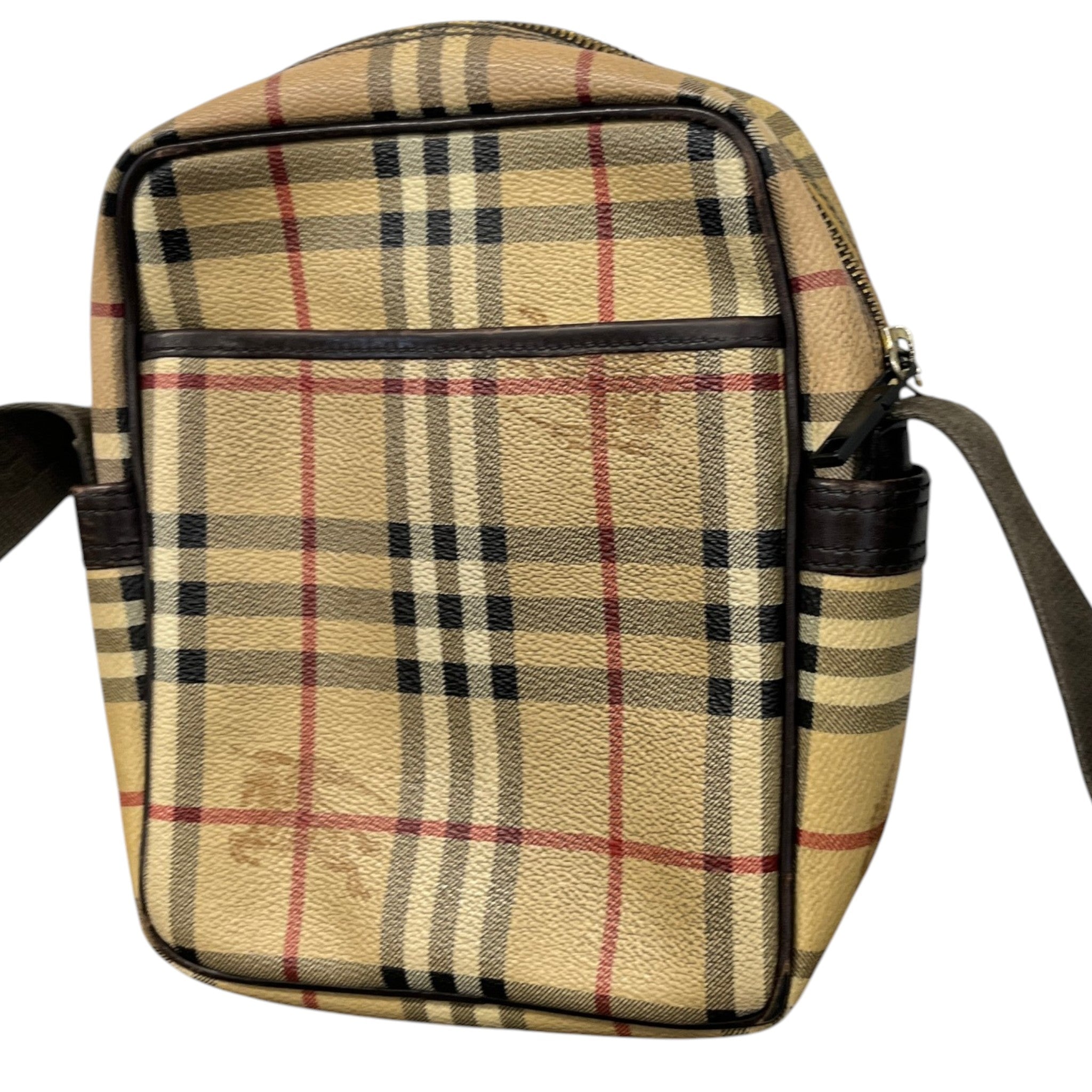 Men's Nova Check Crossbody Bag Brown