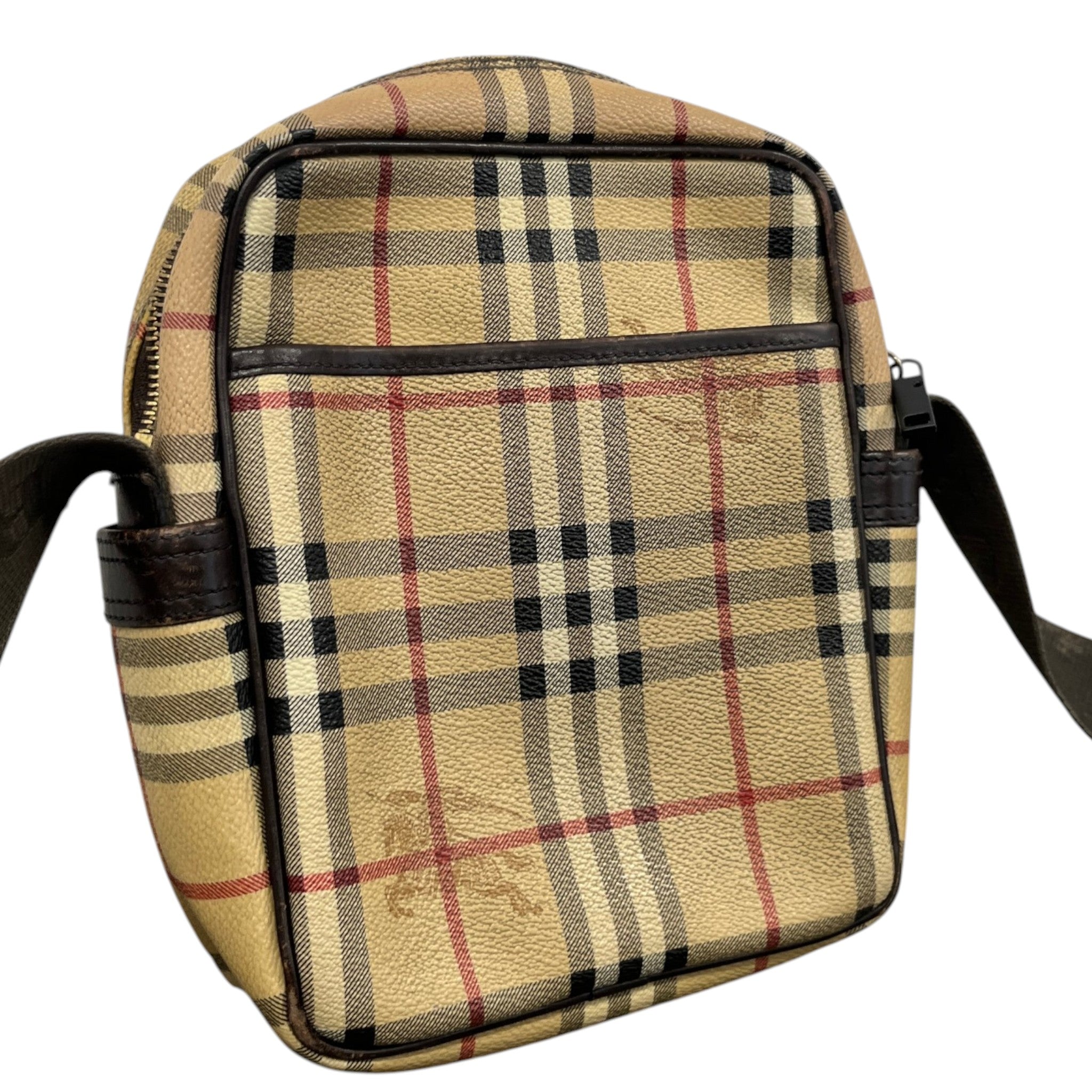 Men's Nova Check Crossbody Bag Brown