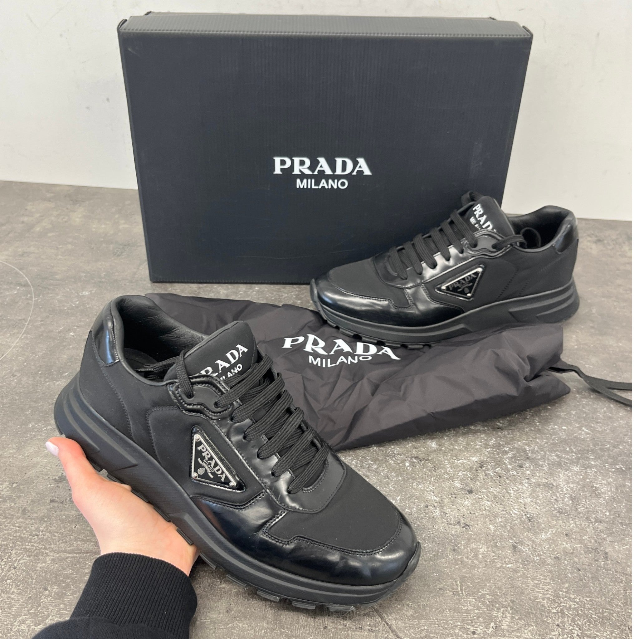 Men's Re-Nylon Prax 1 Low Trainers Black Size EU 40 / UK 6