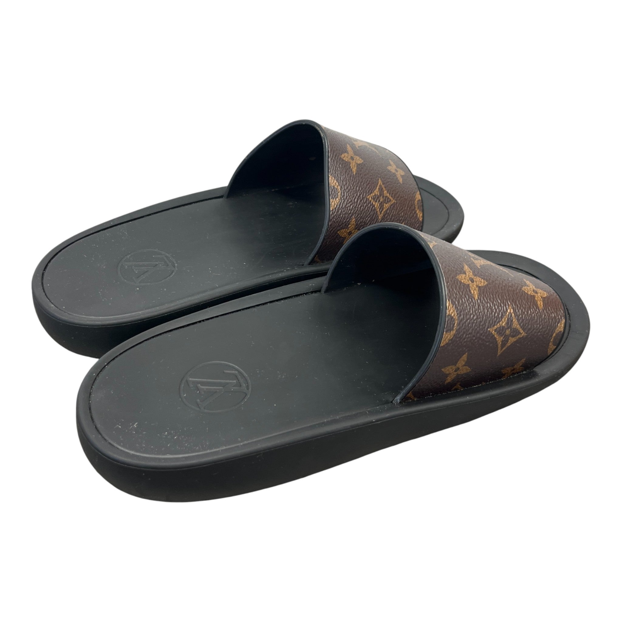 Women's Monogram Waterfront Slides Black Size EU 39 / UK 6