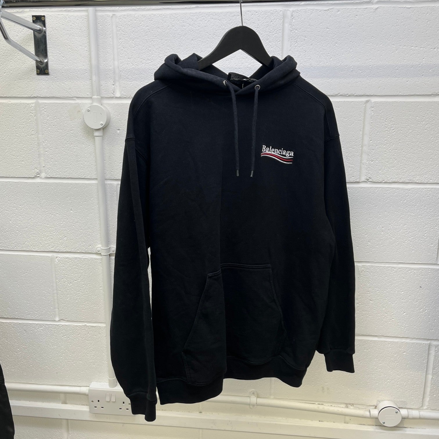 Men's Political Campaign Logo Hoodie Black Size S