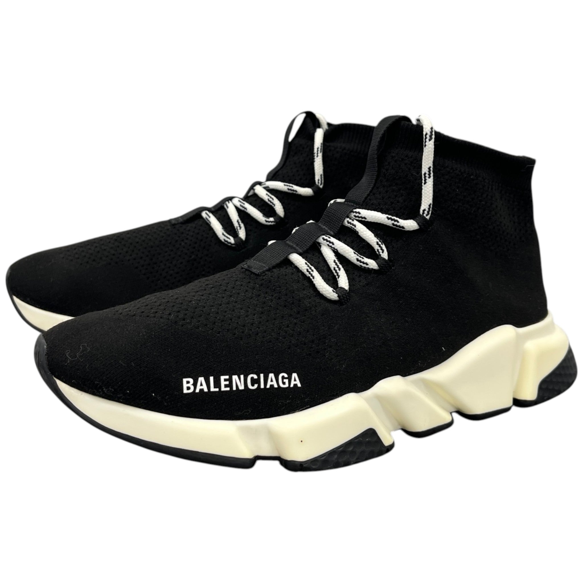 Men's Speed Lace-Up High Trainers Black Size EU 42 / UK 8