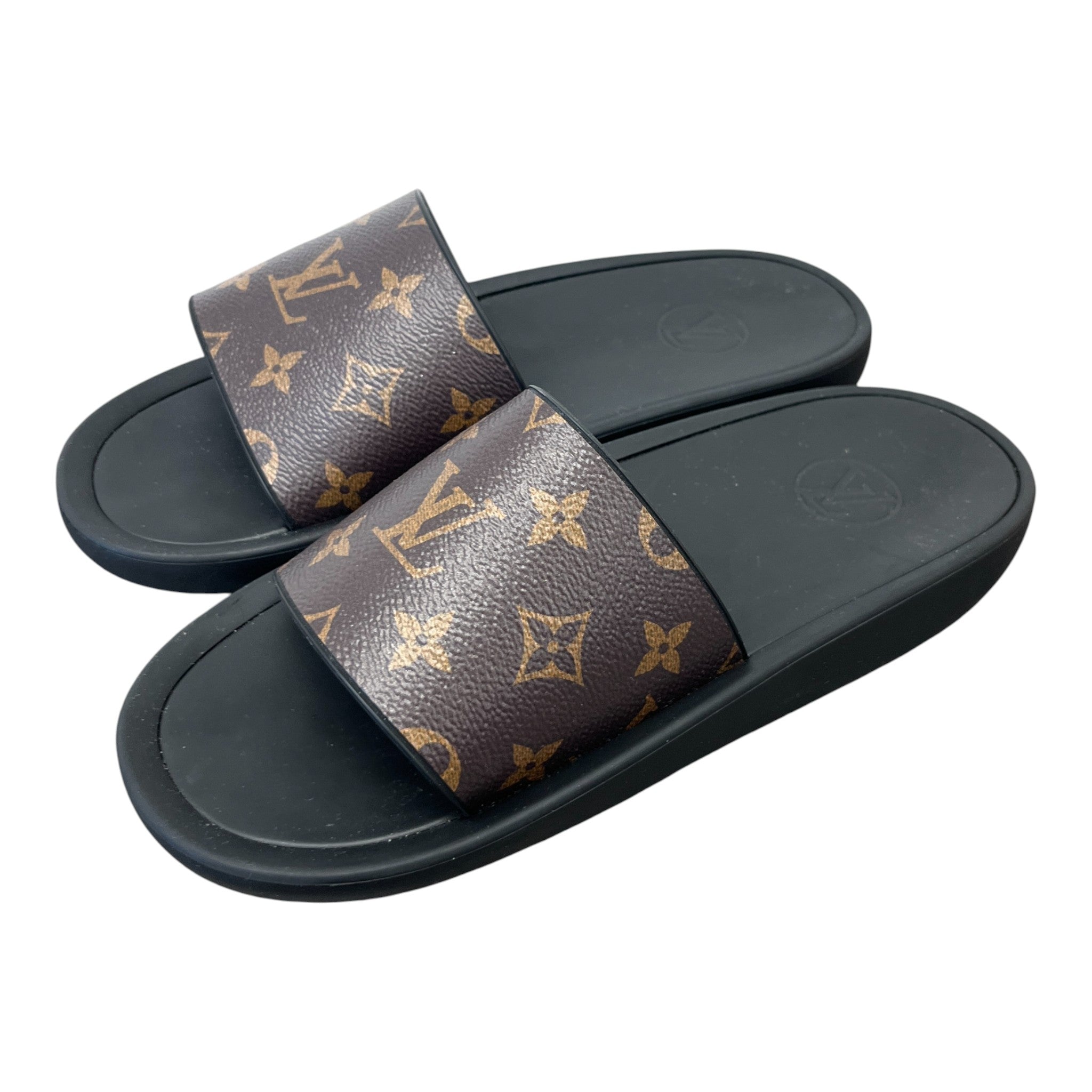 Women's Monogram Waterfront Slides Black Size EU 39 / UK 6