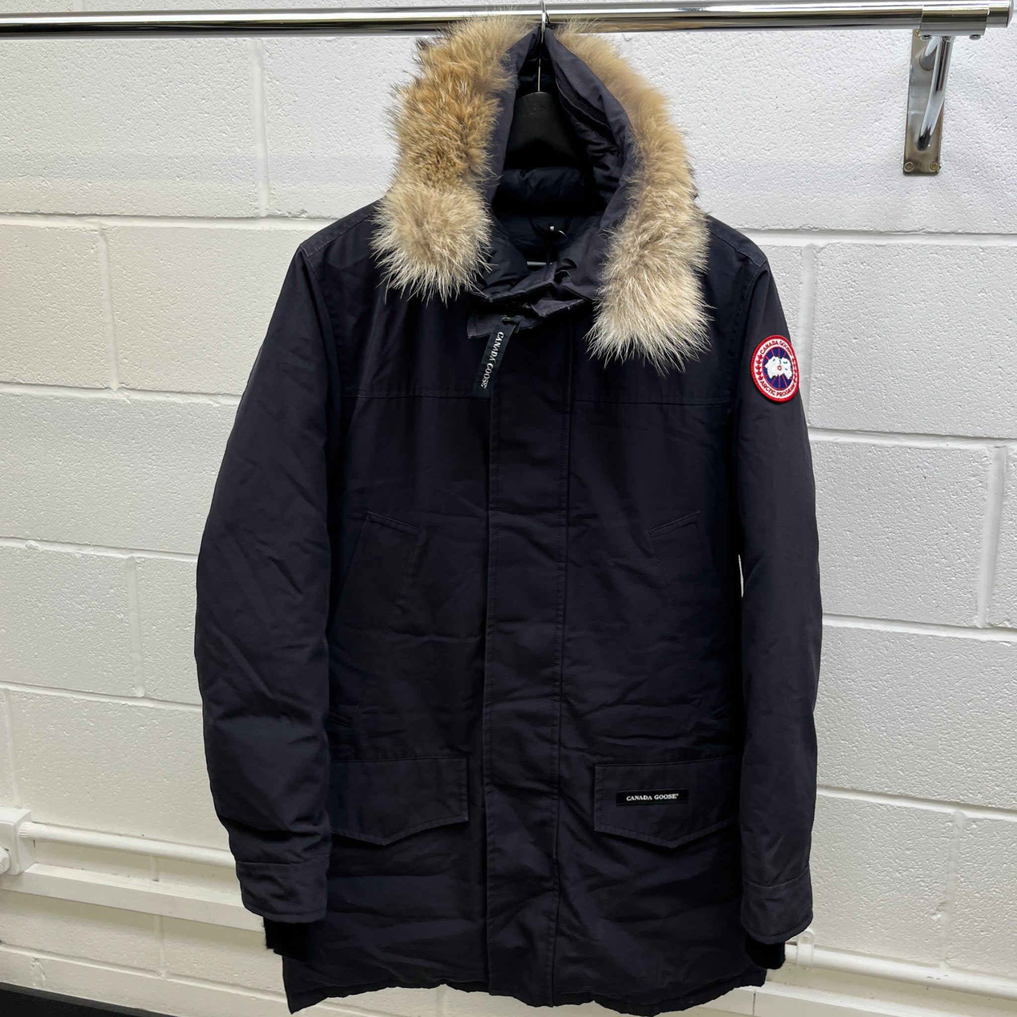 Men's Langford Parka Down Jacket Navy Size S