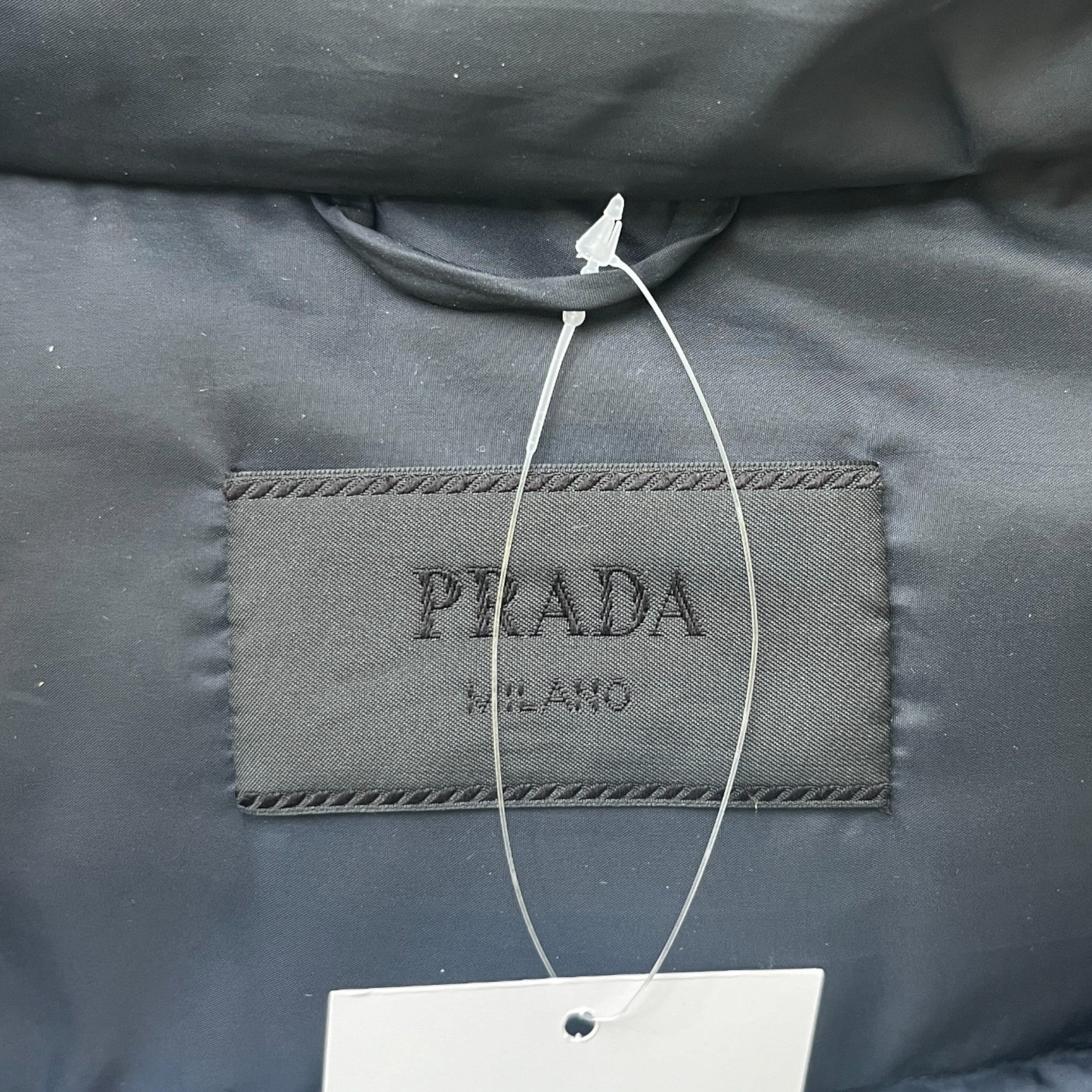 Men's Plaque Logo Down Jacket Navy Size IT 50 / L