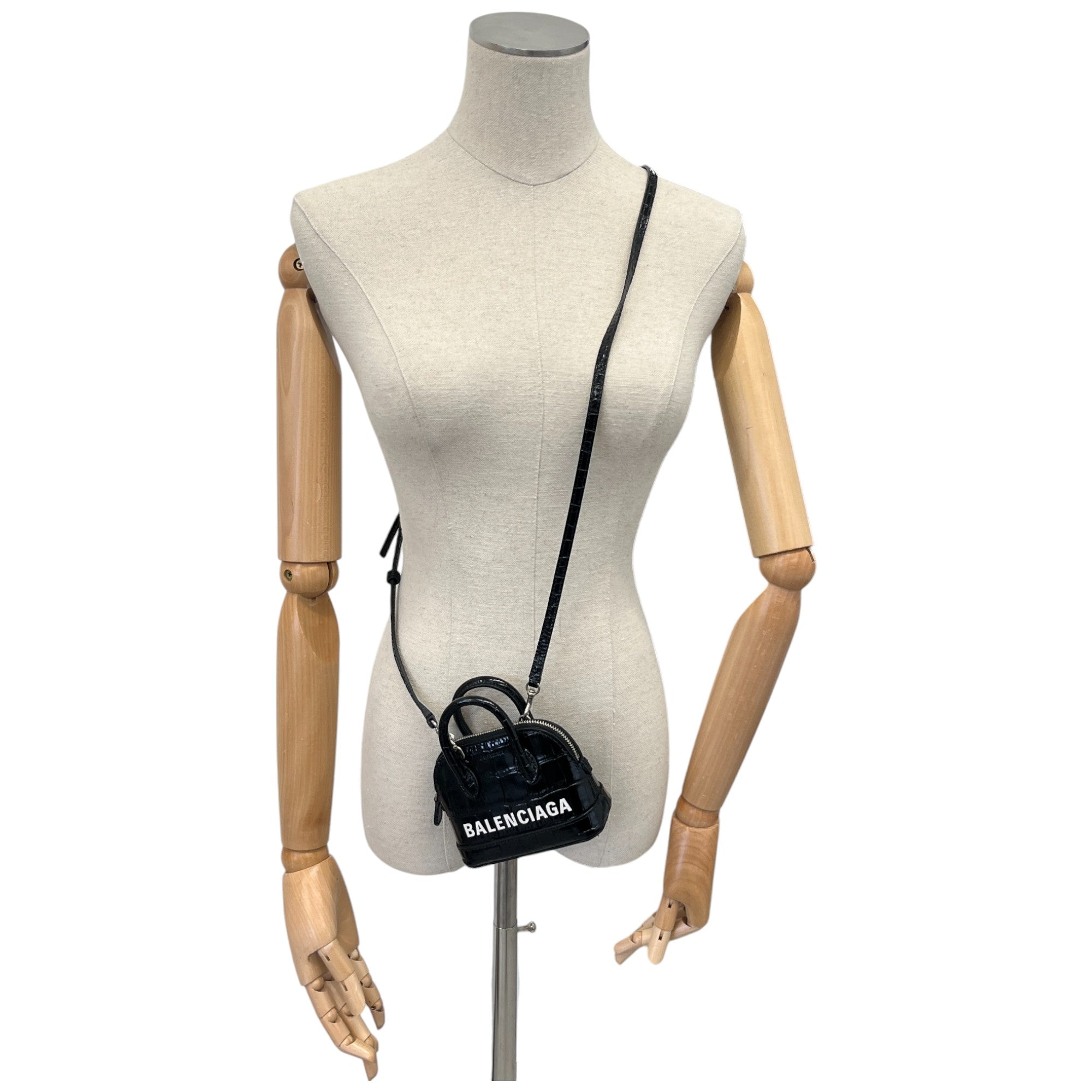 Women's Croc Micro Ville Top Handle Bag Black