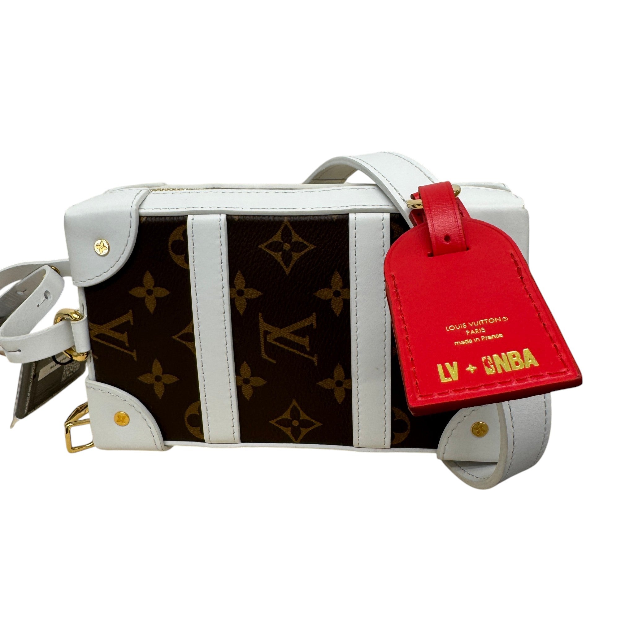 Men's X Nba 2020 Monogram Soft Trunk Phone Box Bag Brown