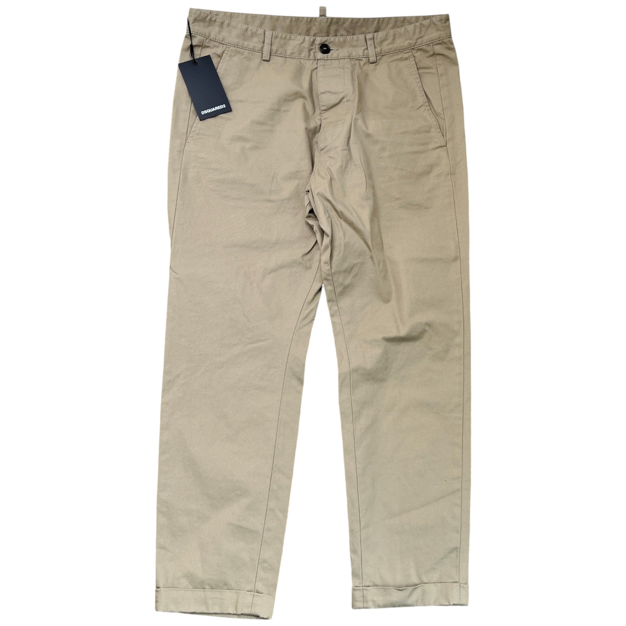 Men's Applique Logo Trousers Beige Size IT 48 / UK 32