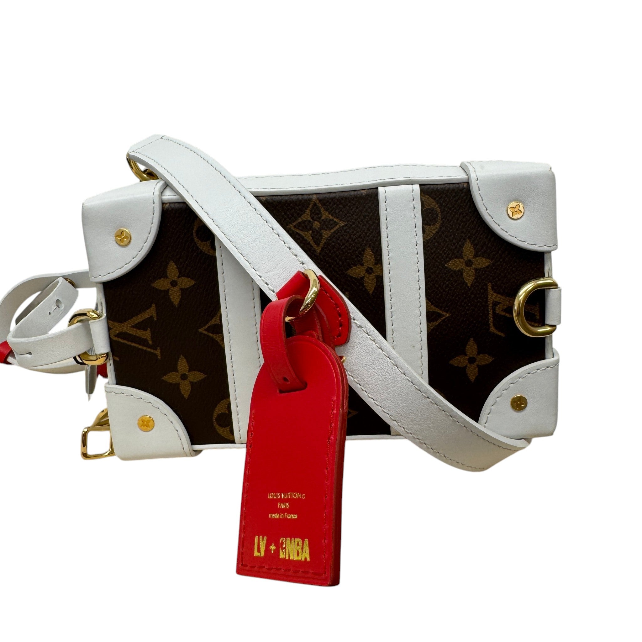 Men's X Nba 2020 Monogram Soft Trunk Phone Box Bag Brown