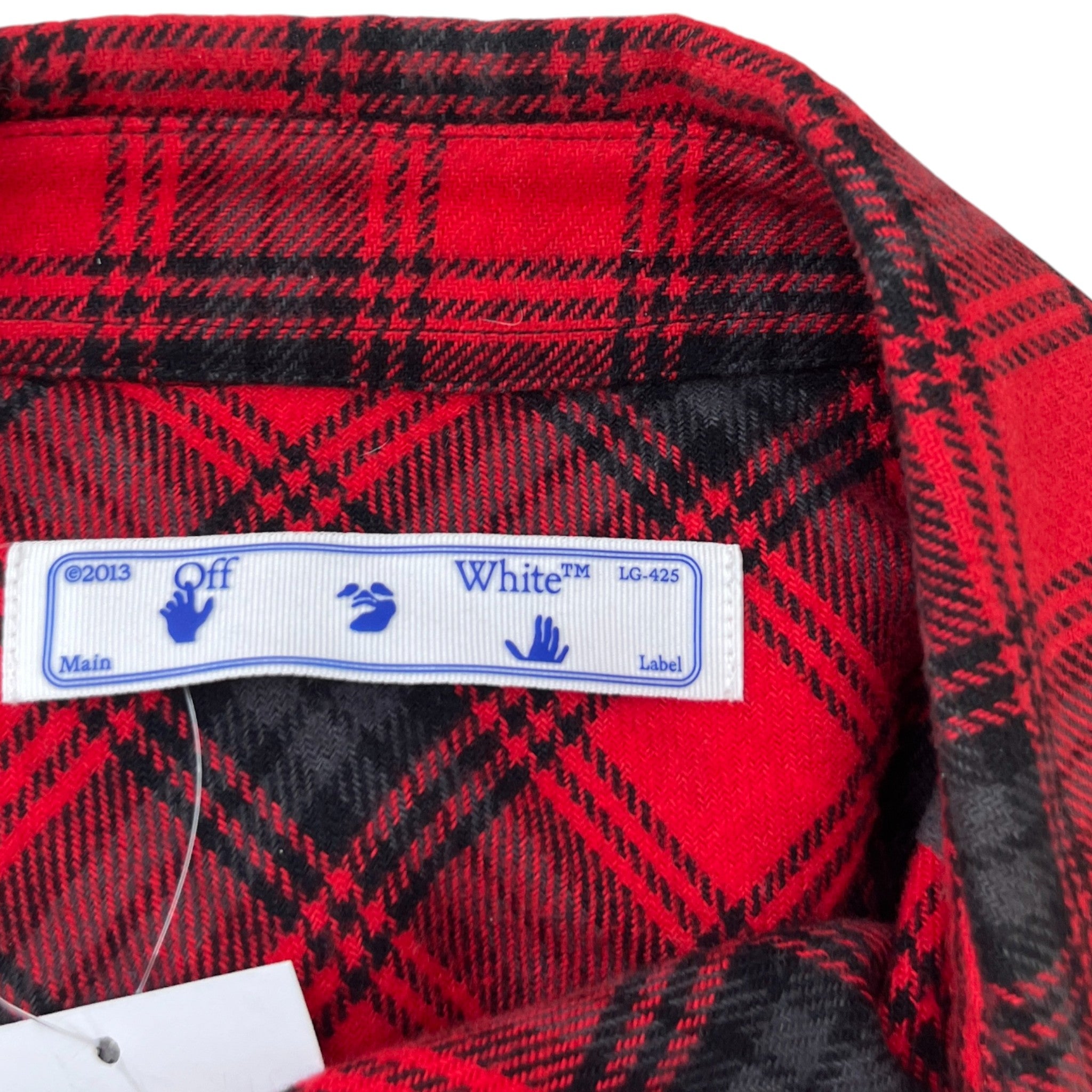 Men's Arrow Logo Fannel OverShirt Red Size L