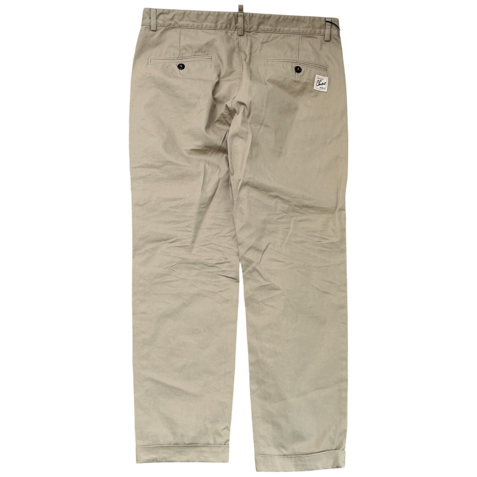 Men's Applique Logo Trousers Beige Size IT 48 / UK 32