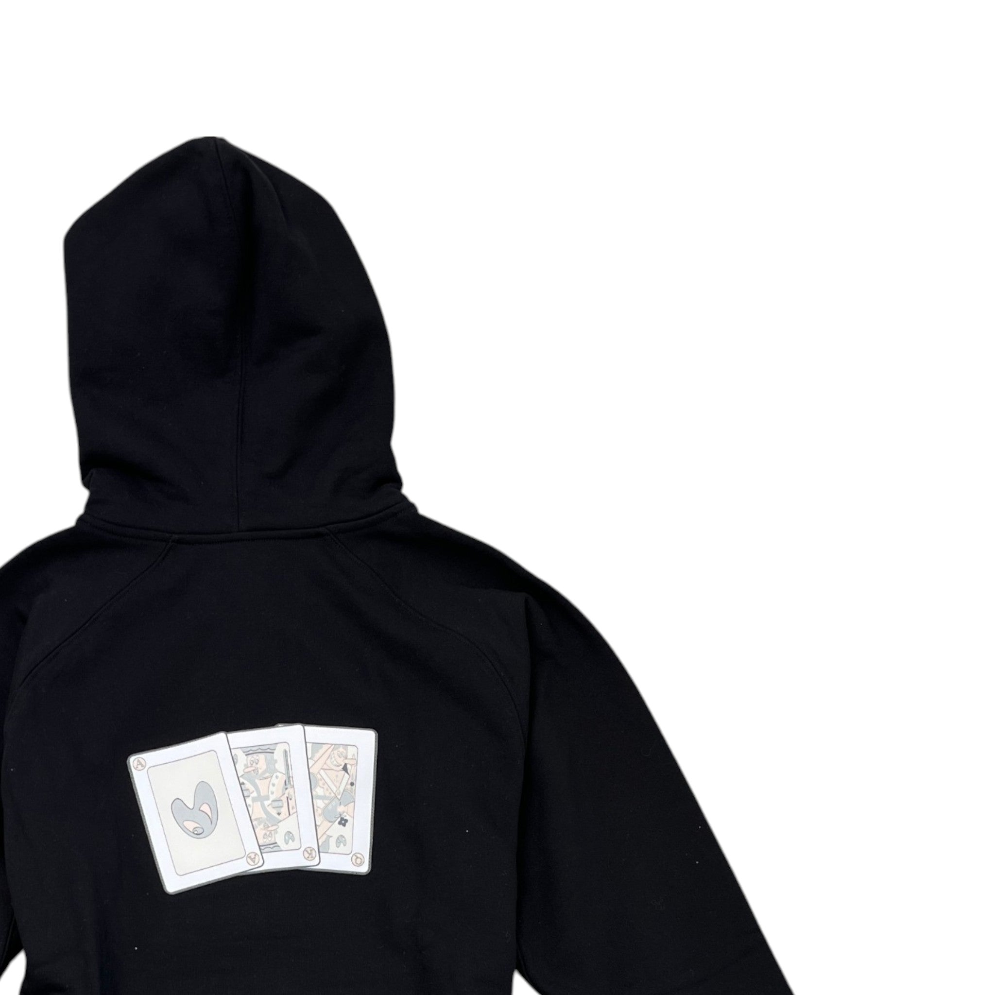 Men's Kenny Scharf Playing Cards Hoodie Black Size XXS