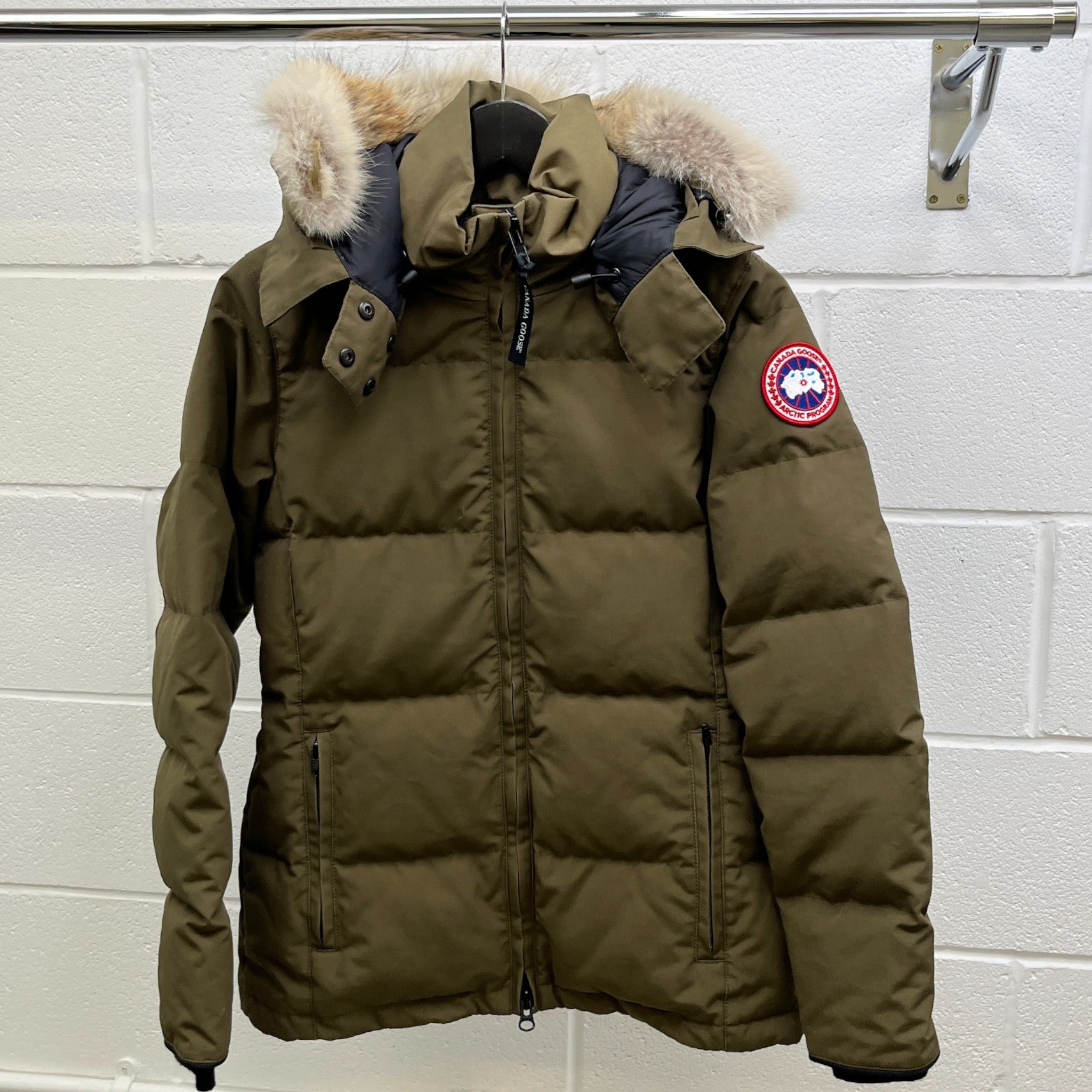 Women's Chelsea Parka Down Jacket Khaki Size S